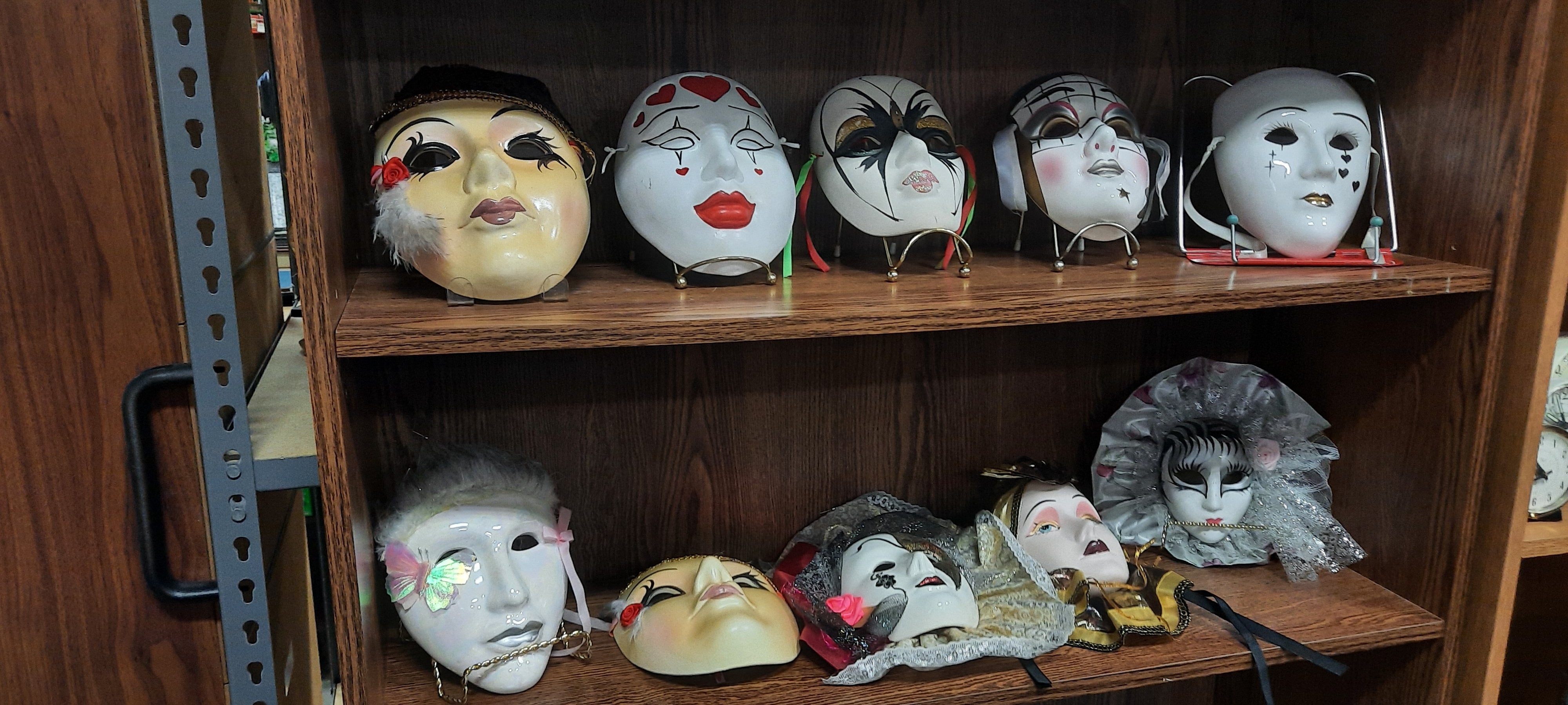 Ceramic hanging masks