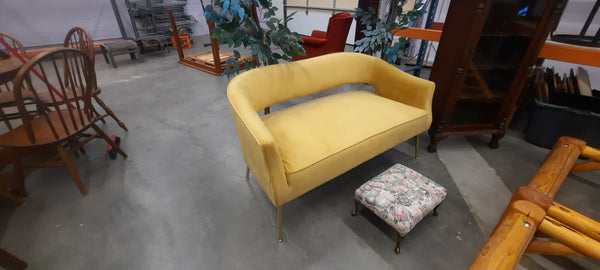 Yellow MCM loveseat