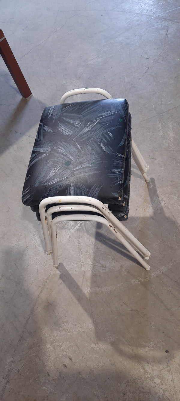 3 matching stacking stools