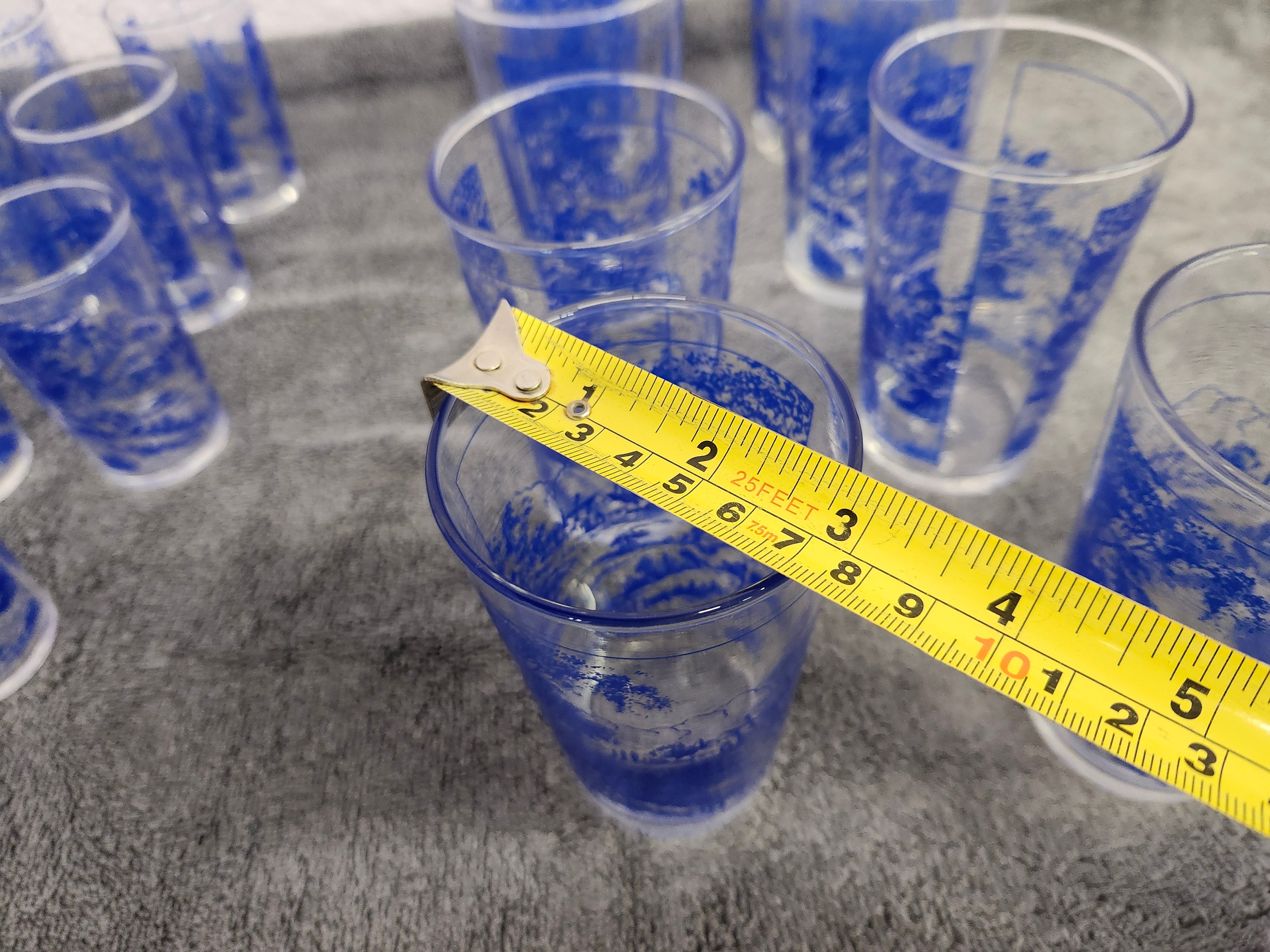 Blue willow stitched glasses x15