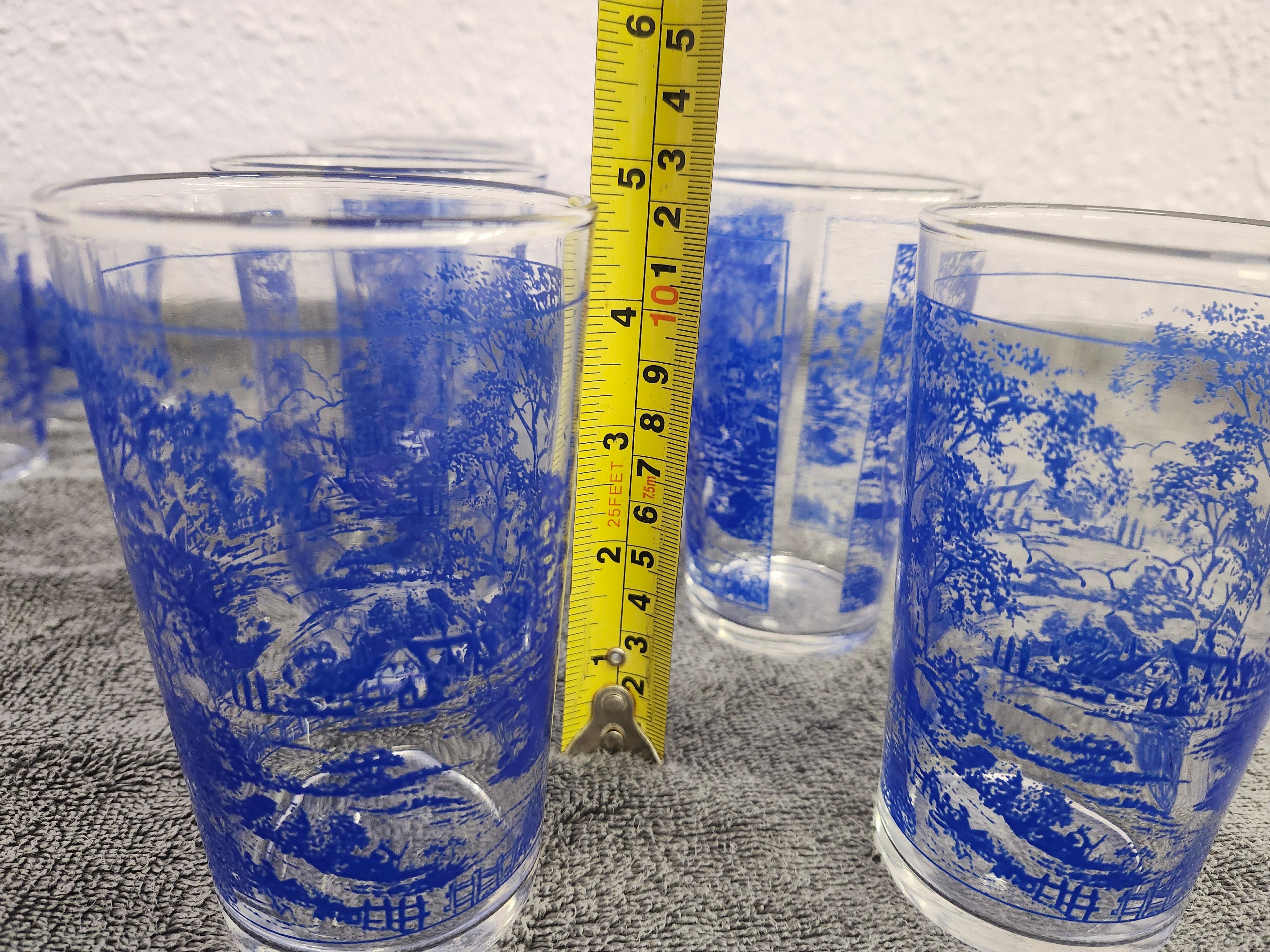 Blue willow stitched glasses x15