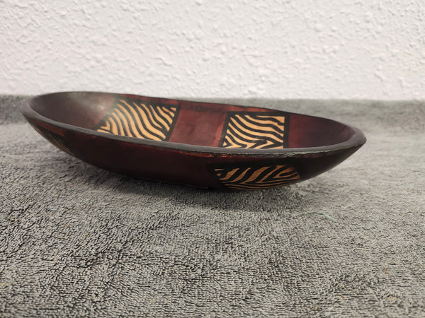 Decorative accent wood bowl