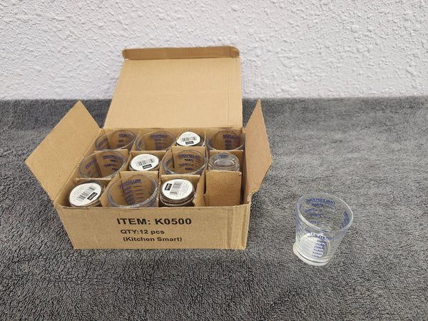 12 new measure shot glasses