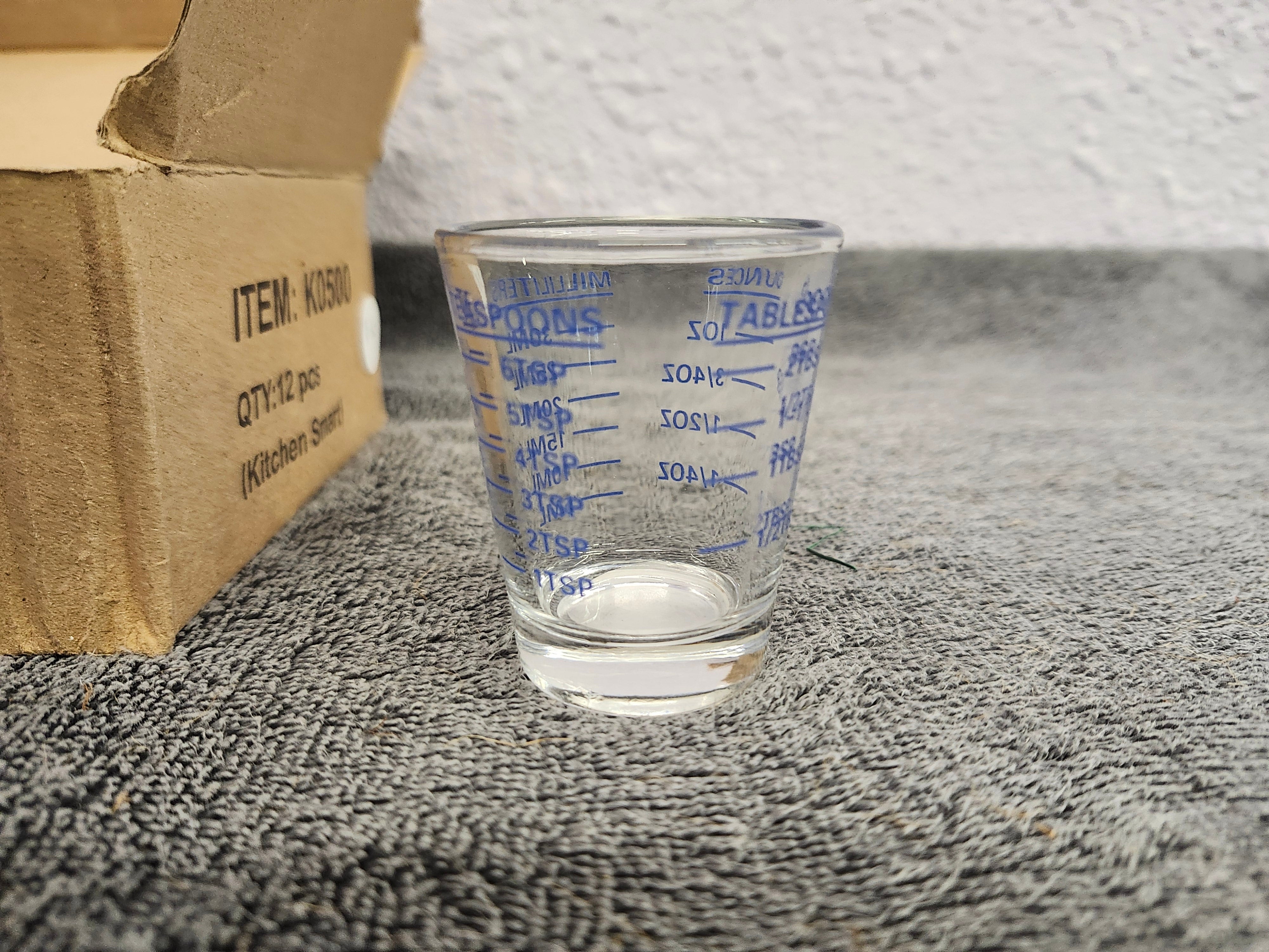 12 new measure shot glasses