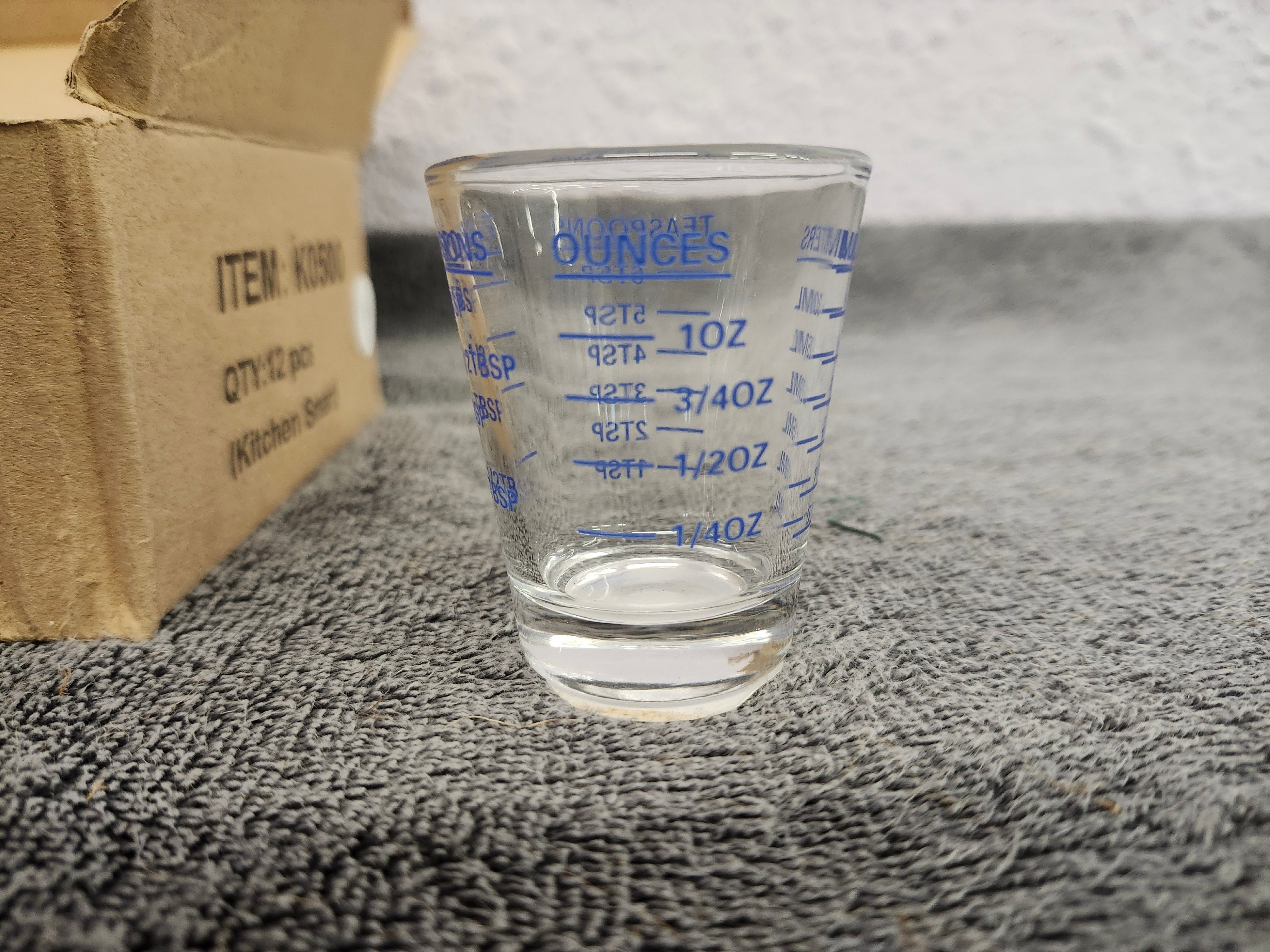 12 new measure shot glasses