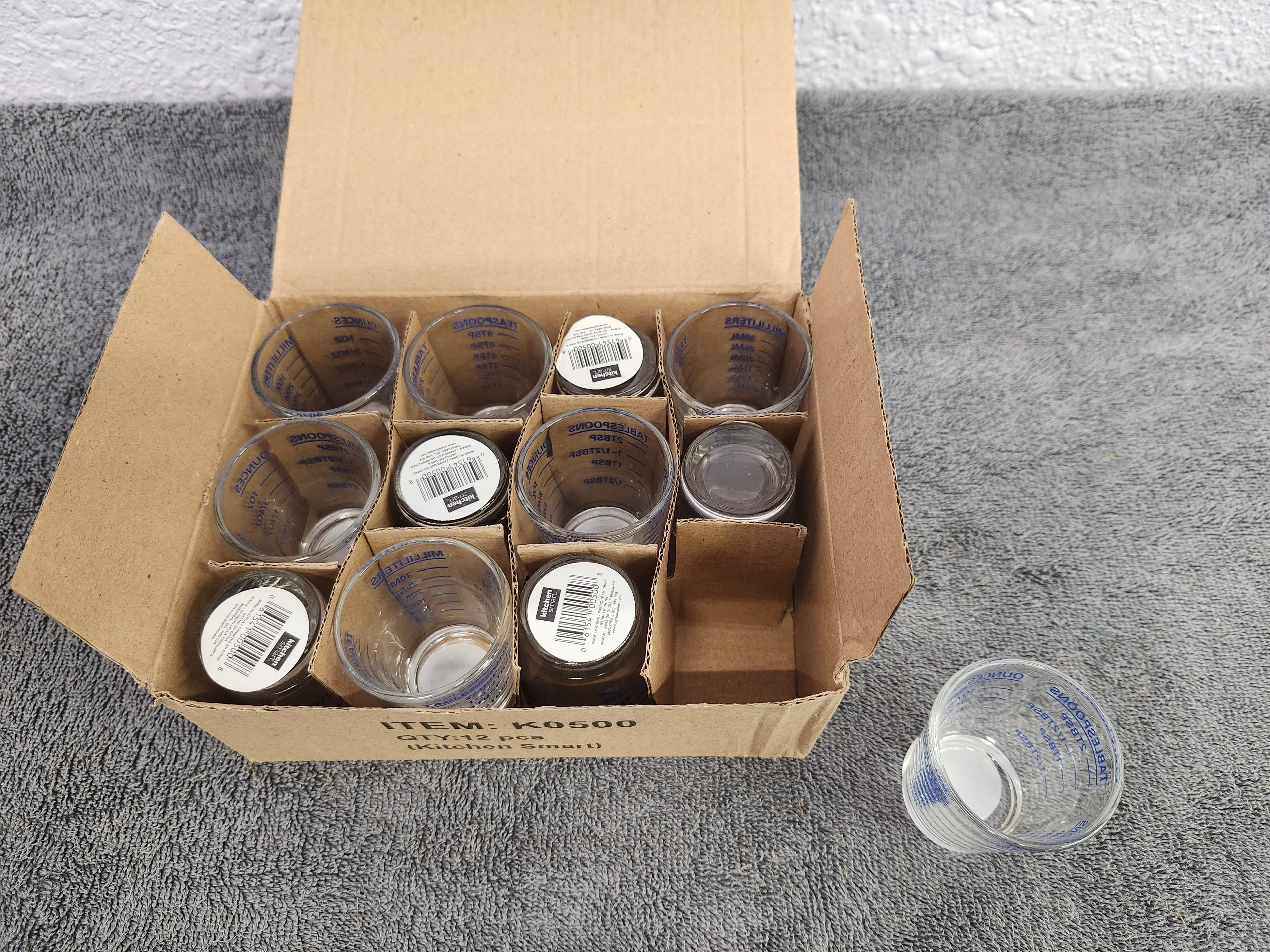 12 new measure shot glasses