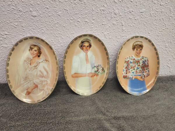 Princess Diana collector plates x3
