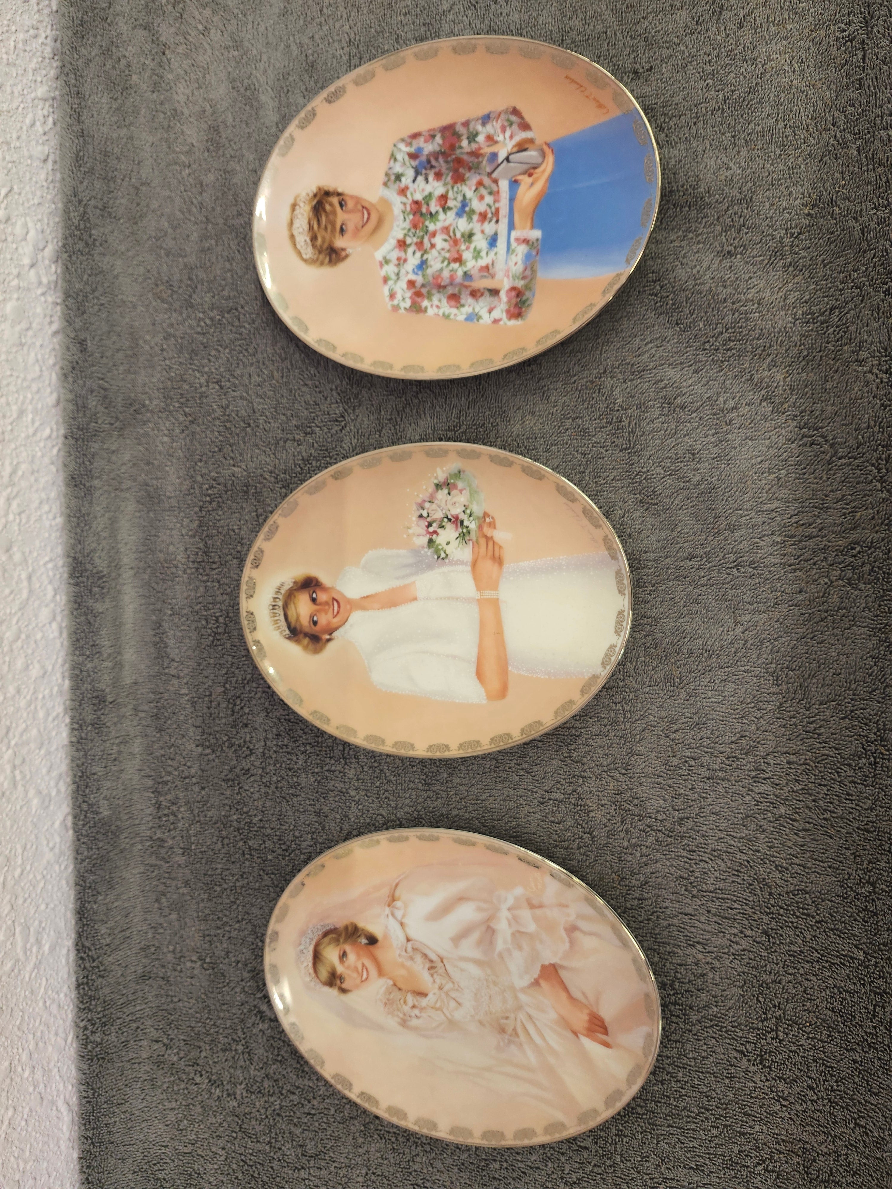 Princess Diana collector plates x3