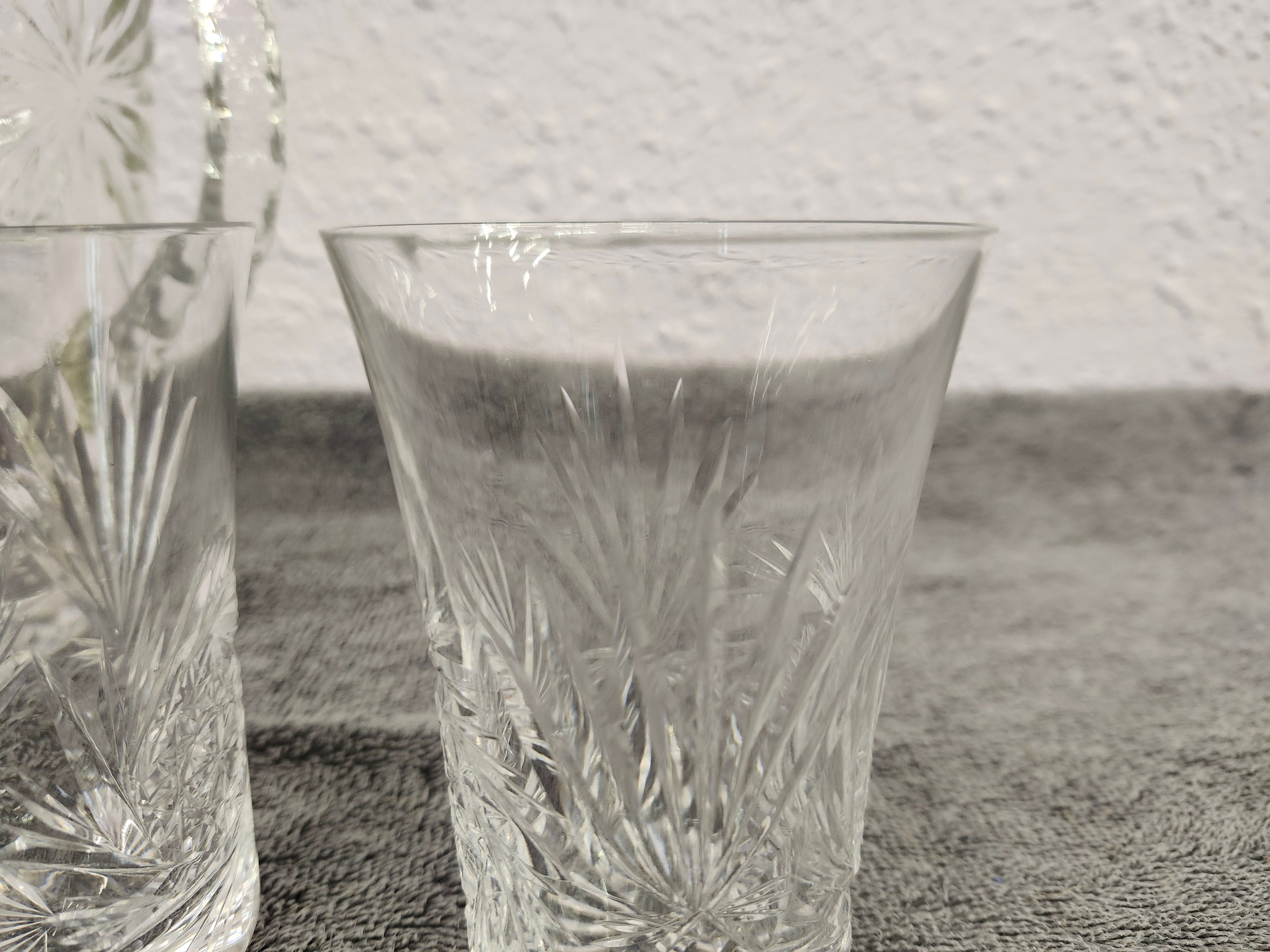 Anchor Hockings pitcher. Price is for all 4 pieces
