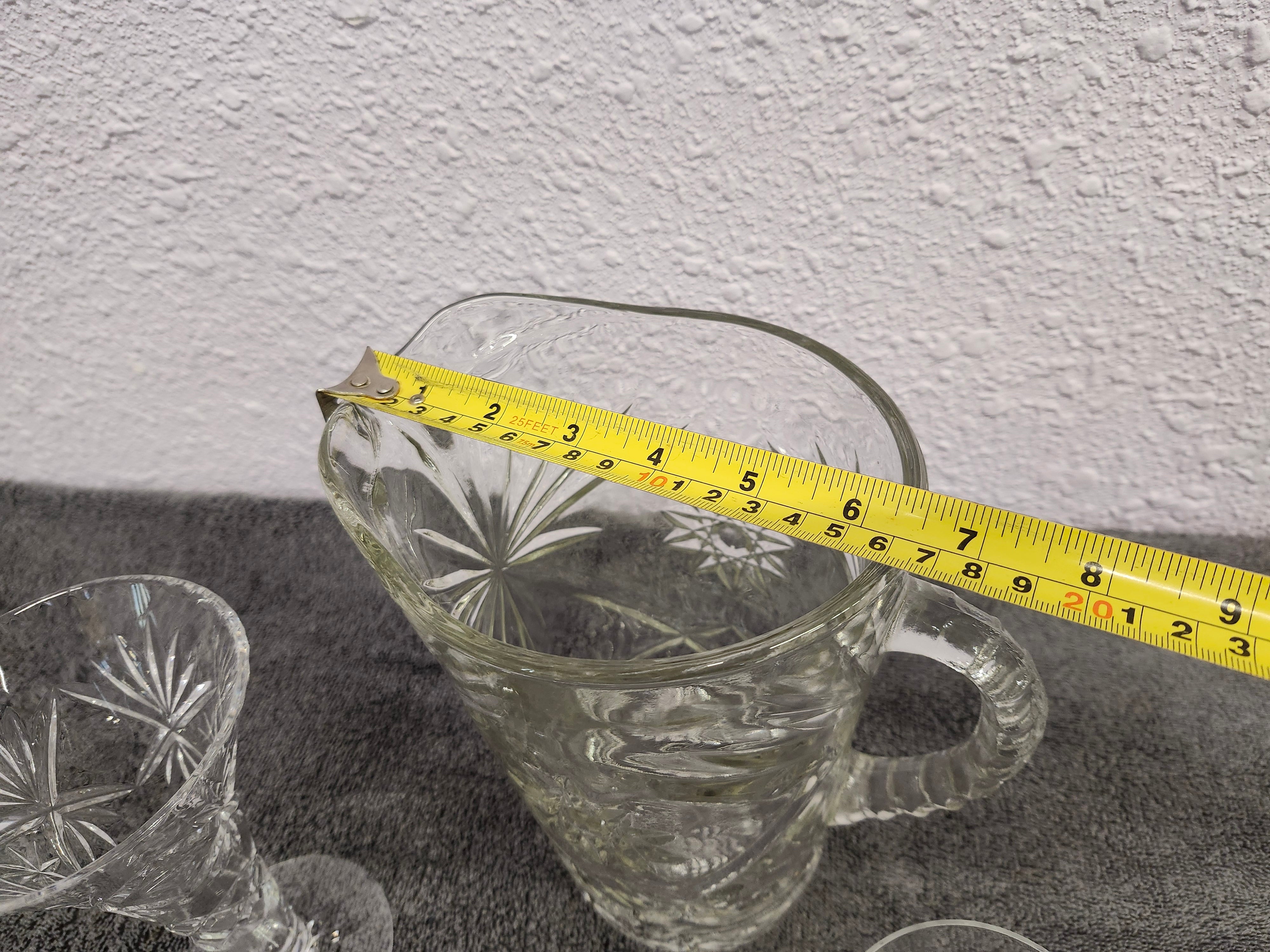 Anchor Hockings pitcher. Price is for all 4 pieces