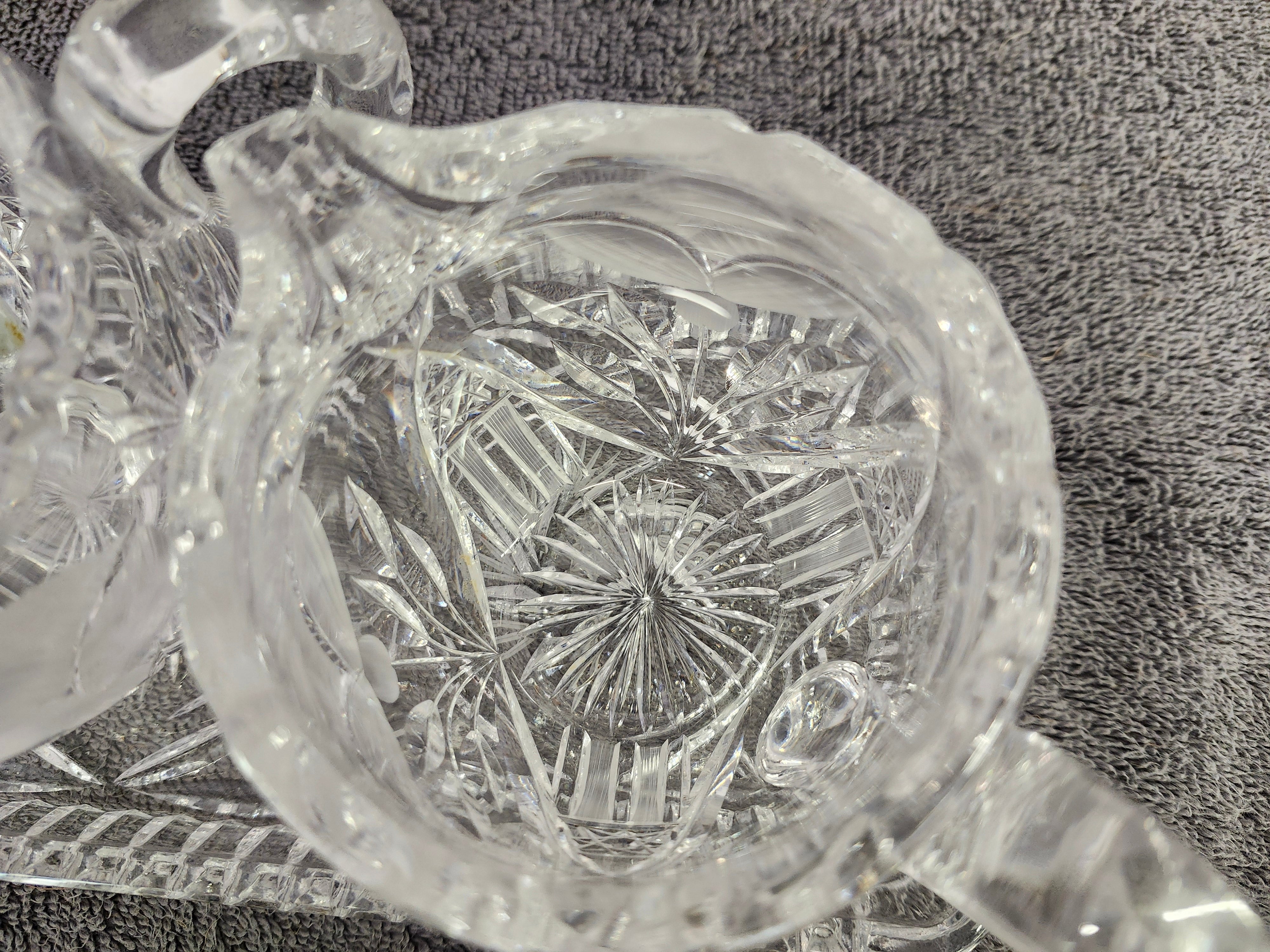 Cream & sugar set with glass spoon