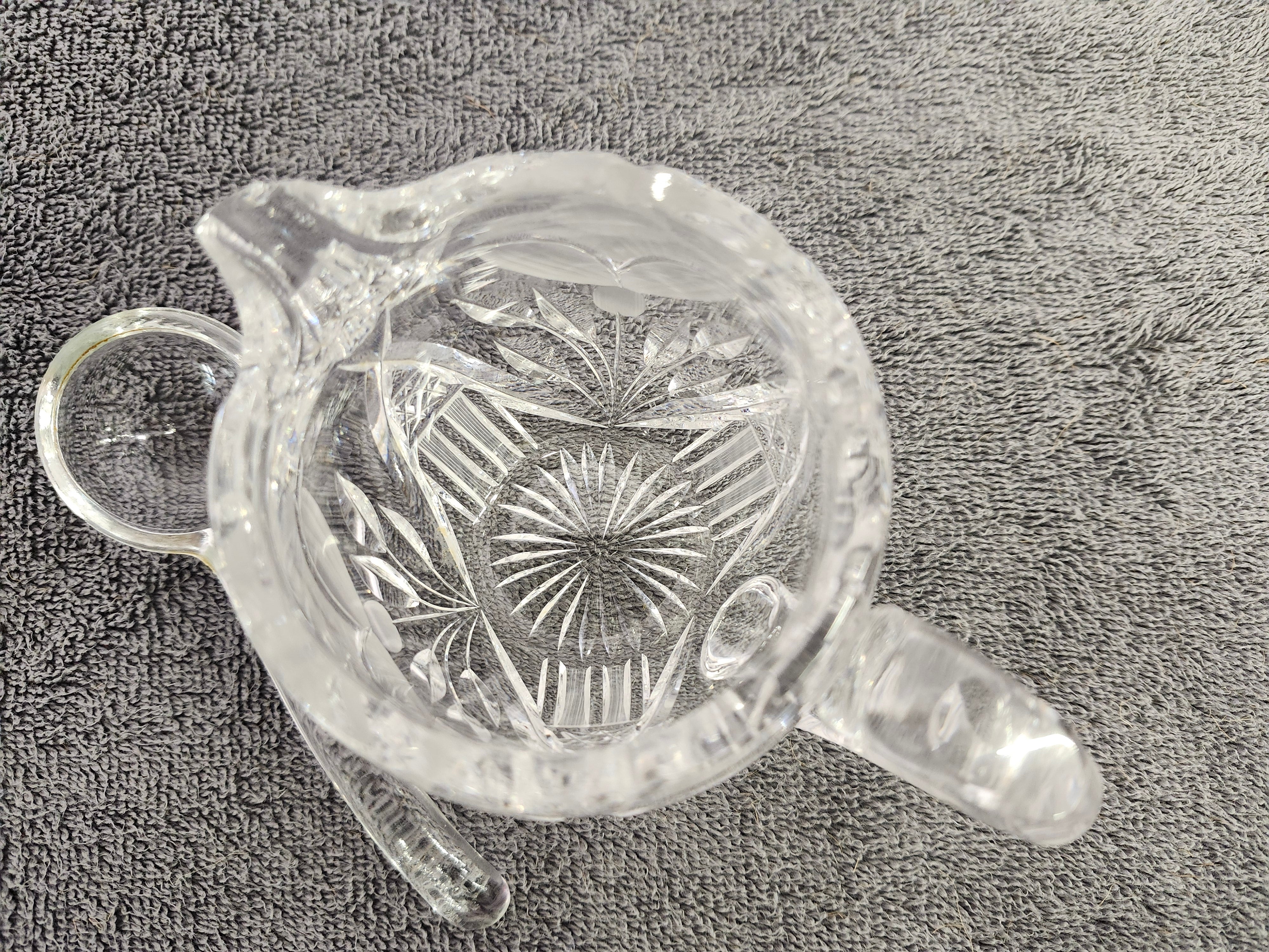 Cream & sugar set with glass spoon
