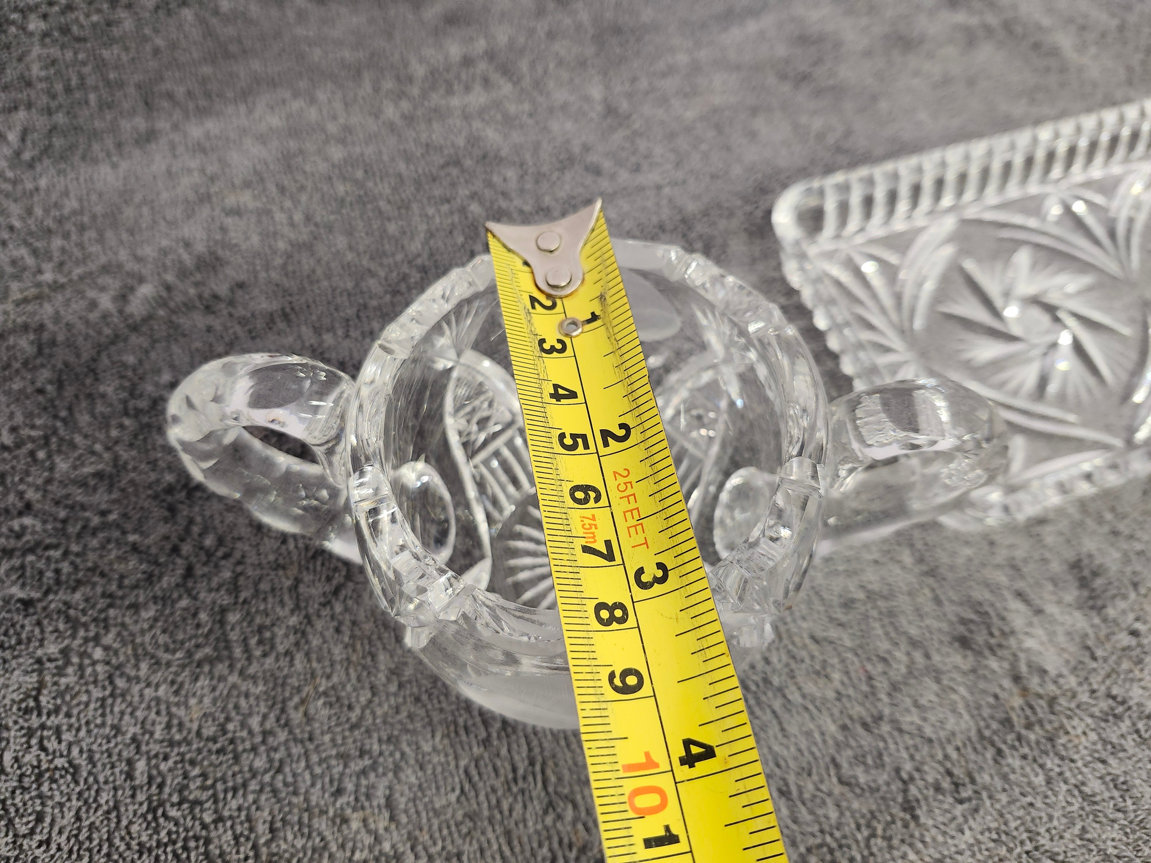 Cream & sugar set with glass spoon