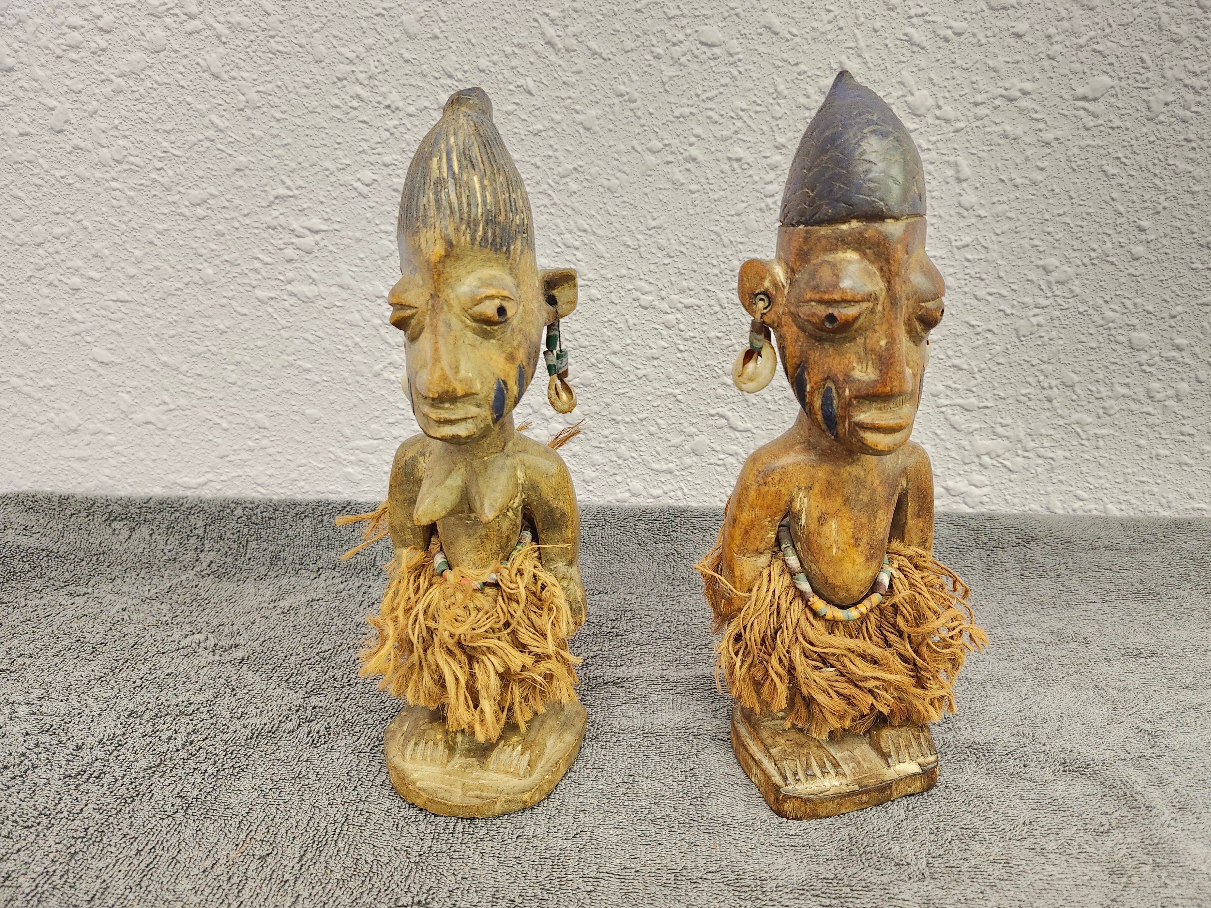 Twin wooden African tribal art