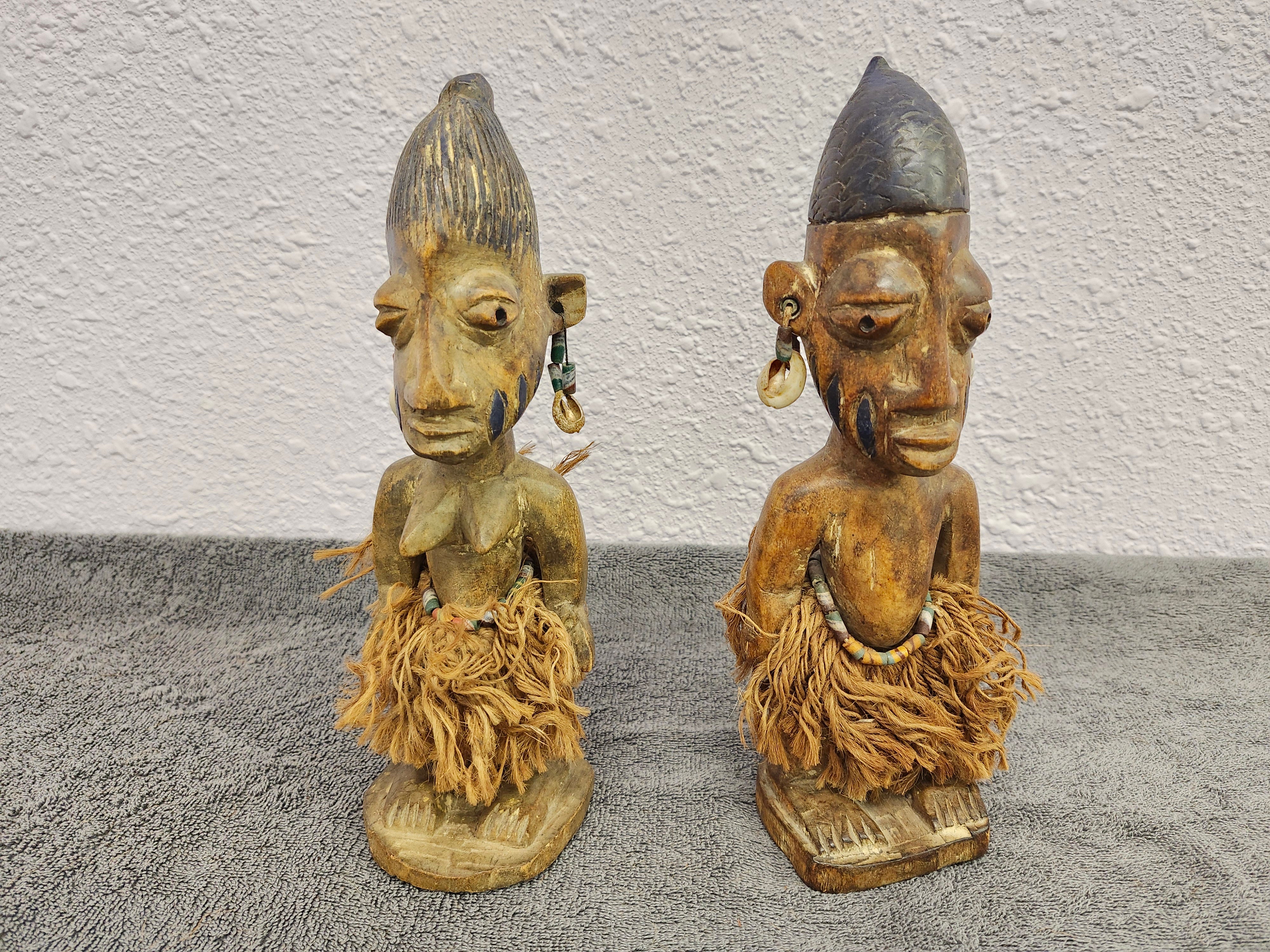 Twin wooden African tribal art
