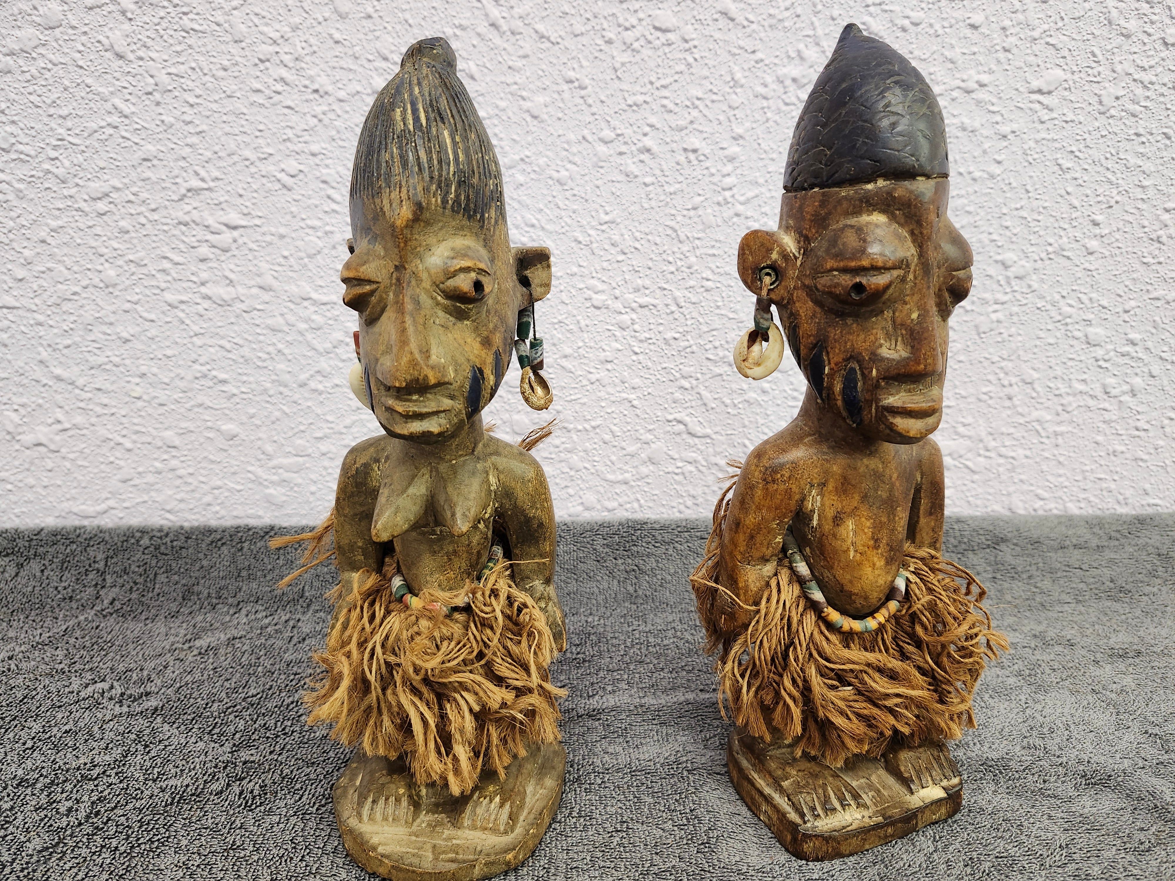 Twin wooden African tribal art