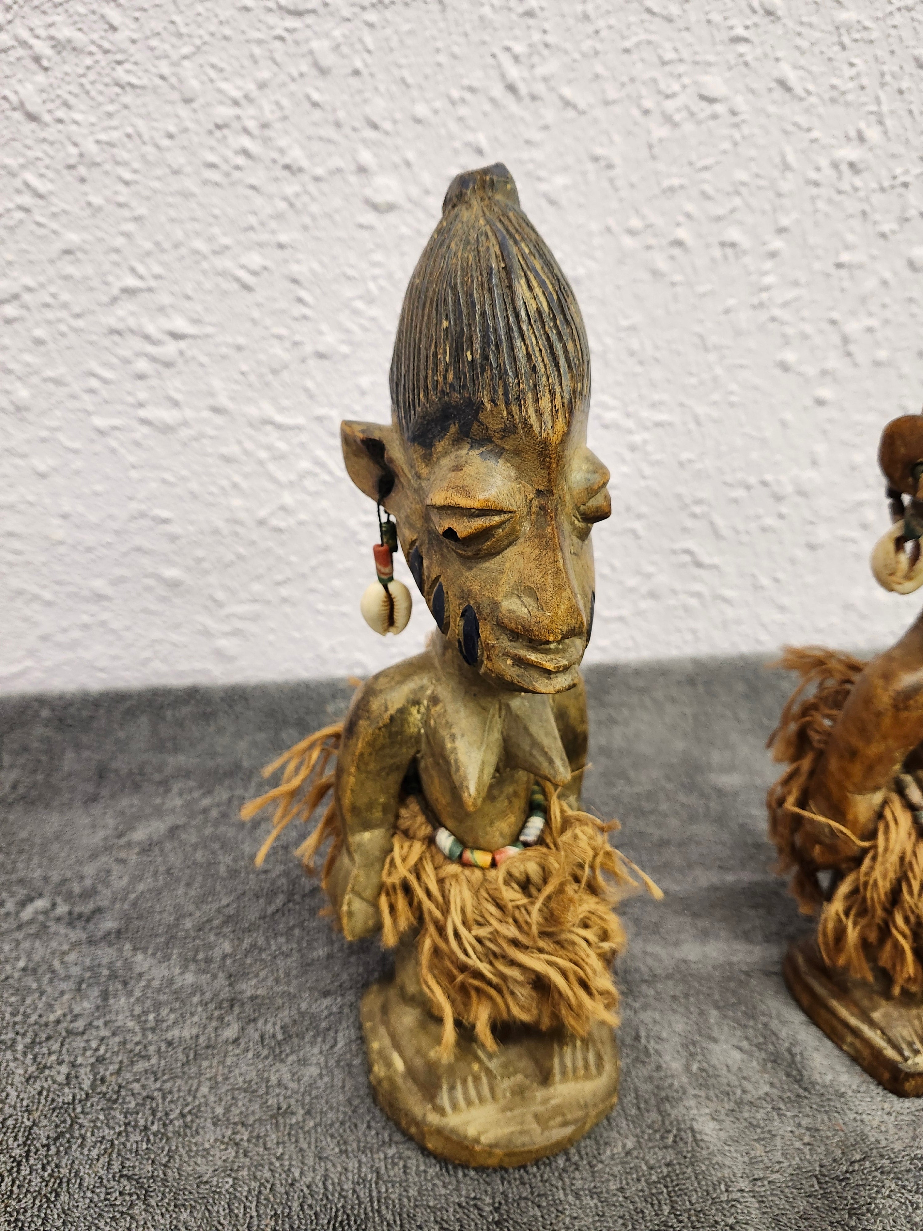 Twin wooden African tribal art
