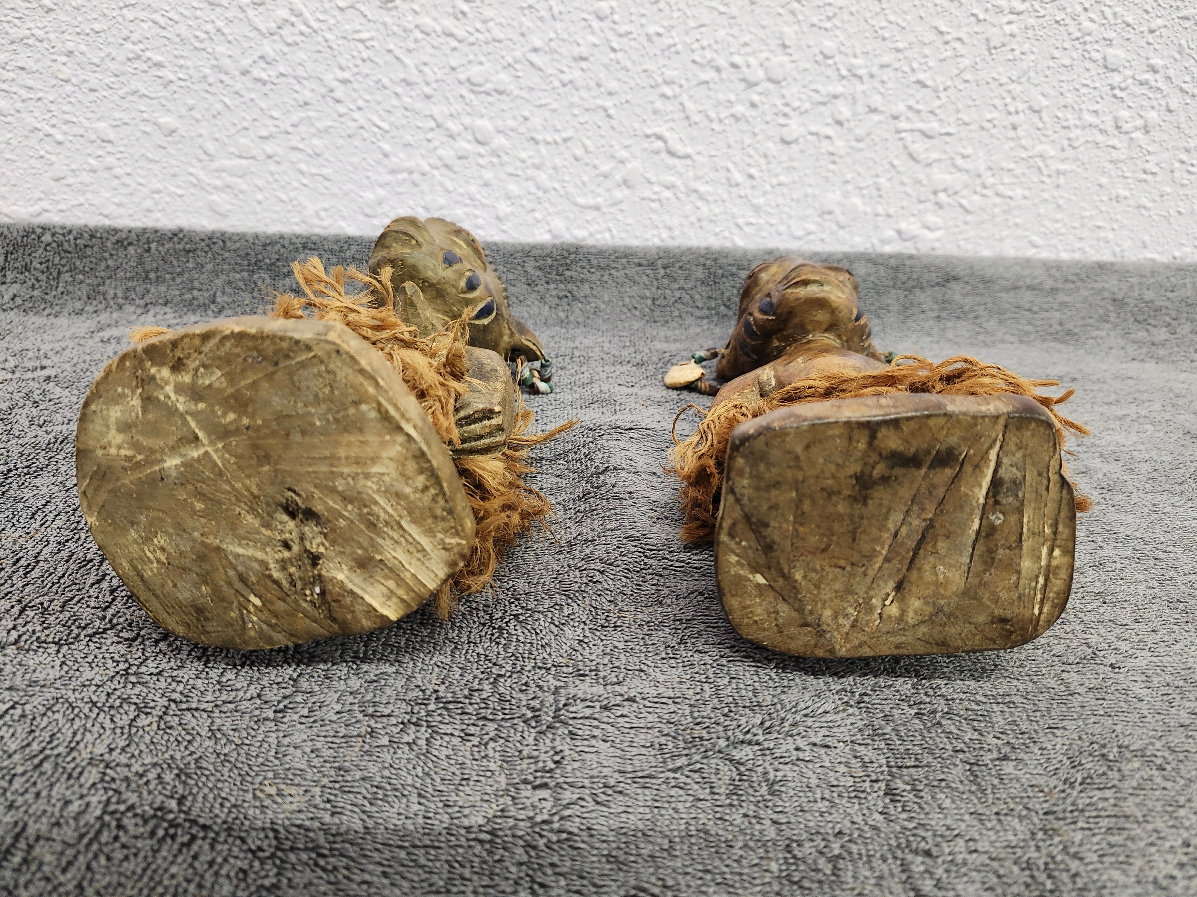 Twin wooden African tribal art