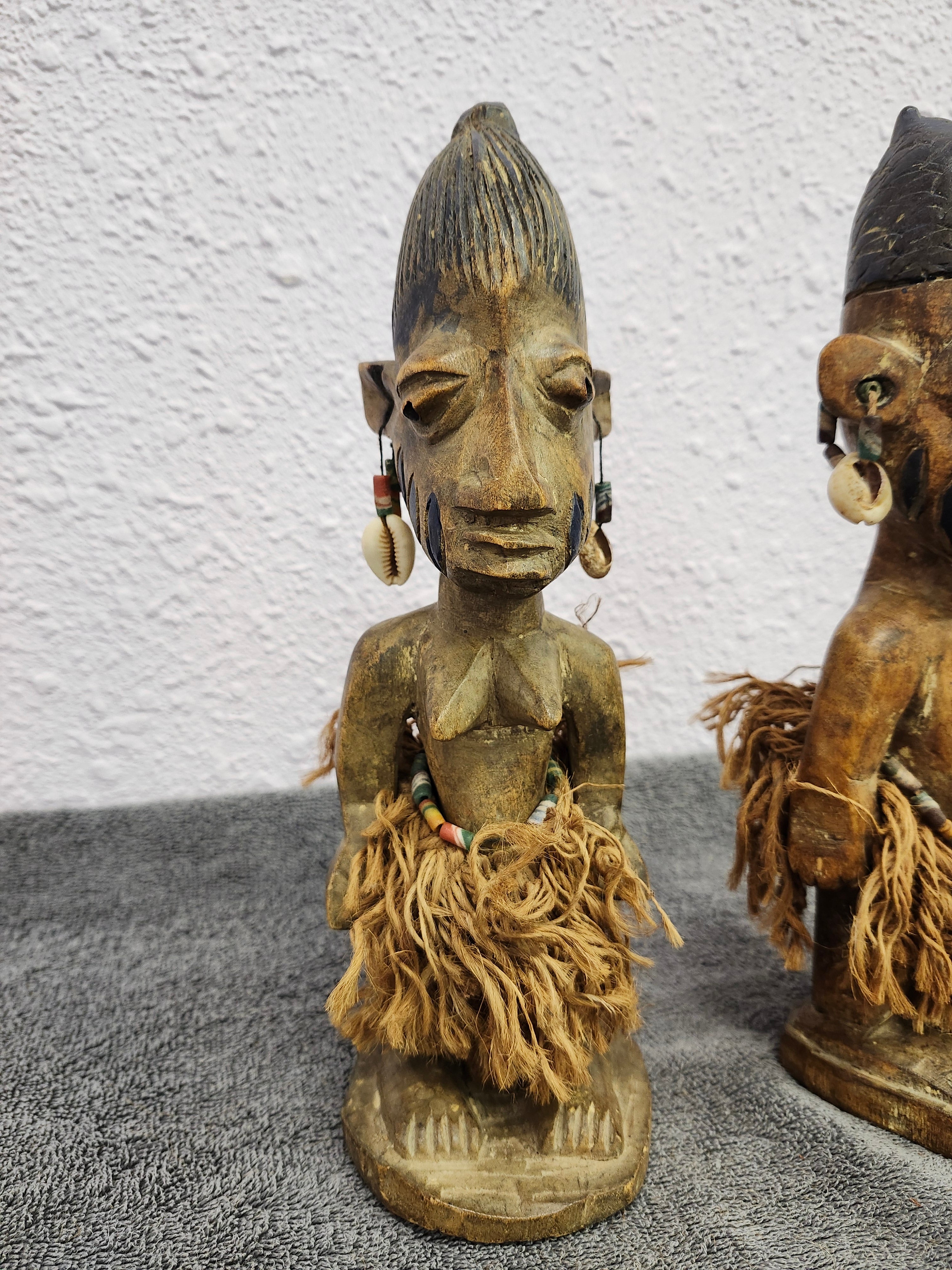 Twin wooden African tribal art