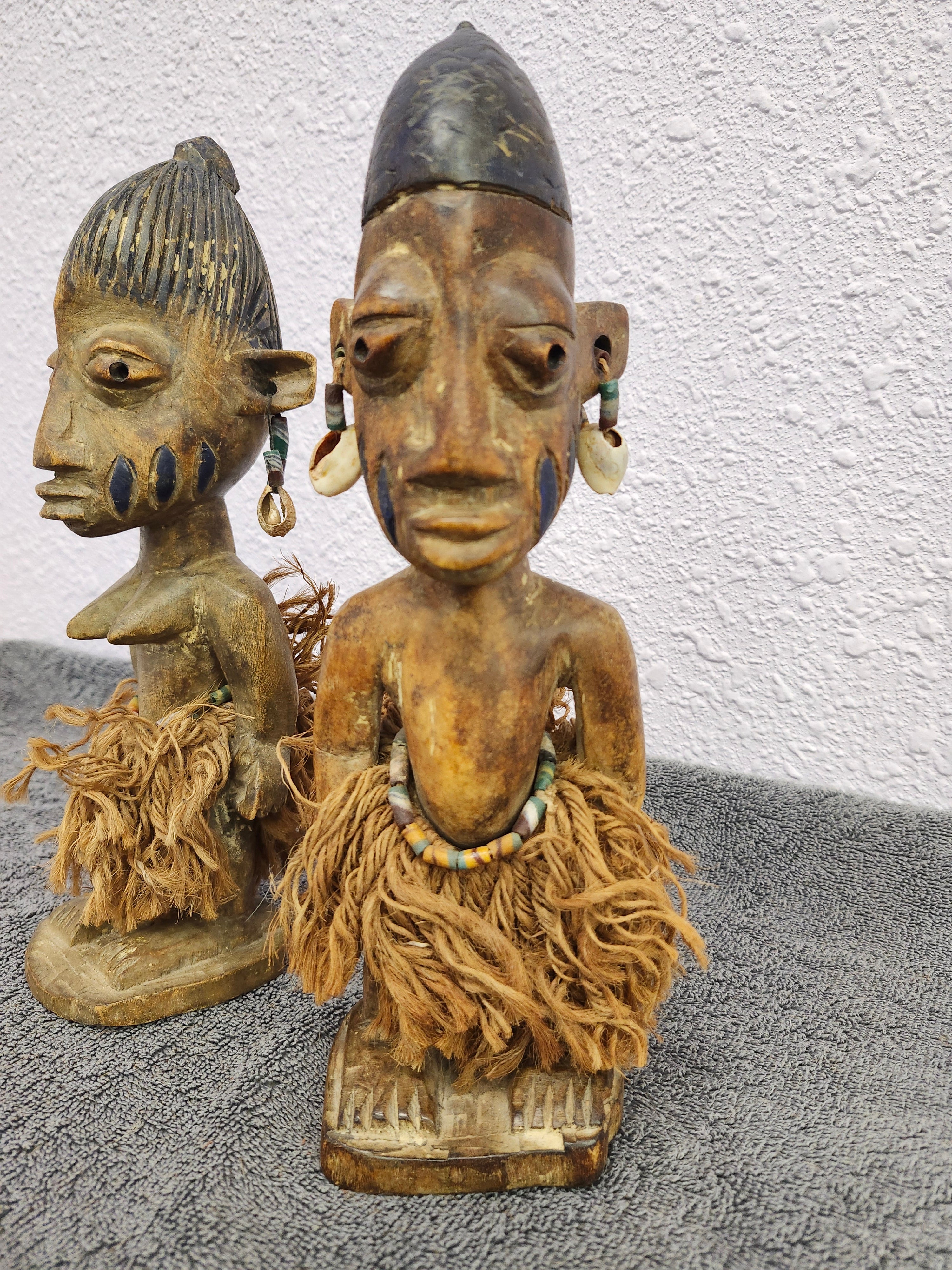 Twin wooden African tribal art
