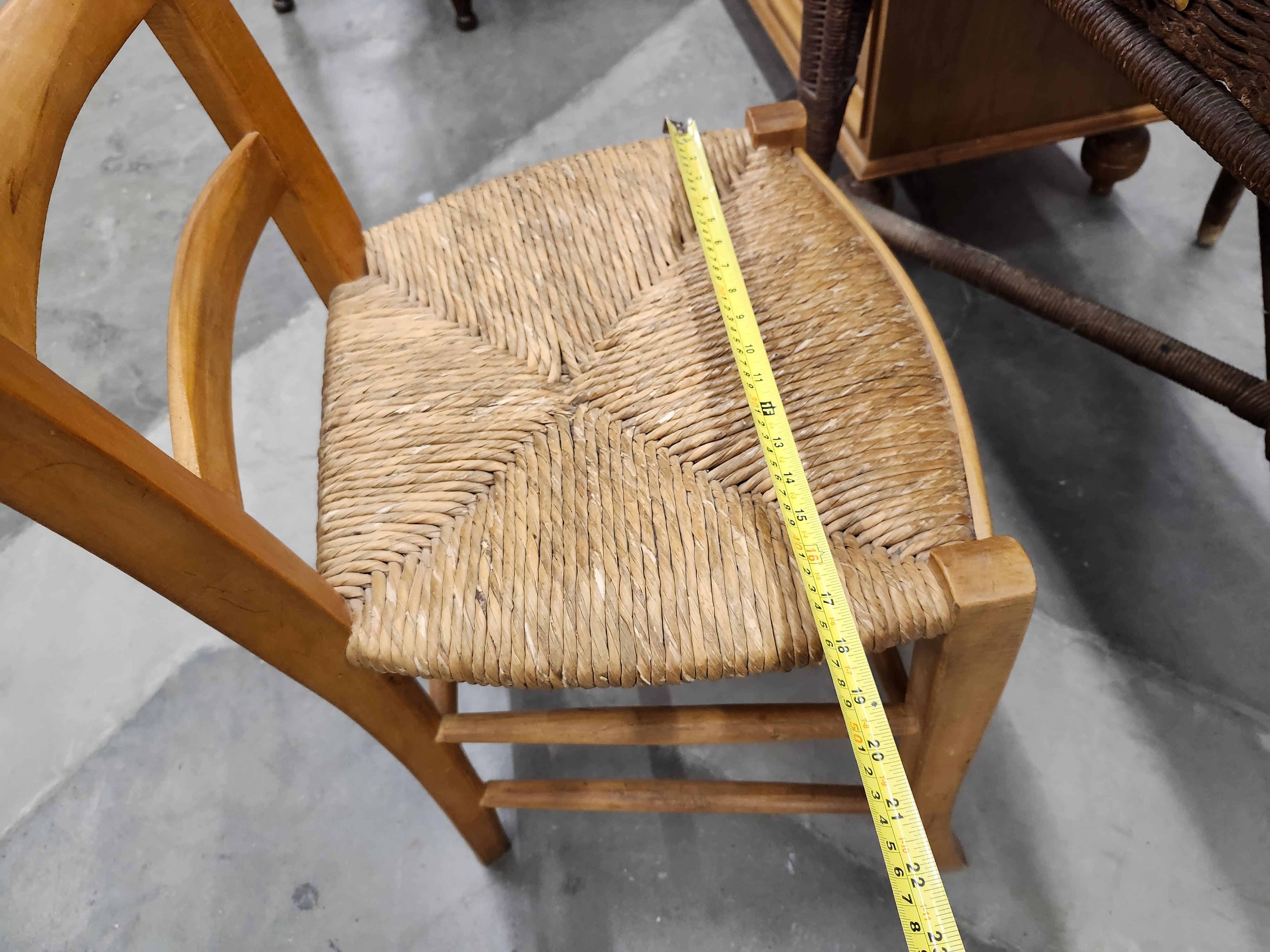 Wicker / bamboo table & chair
