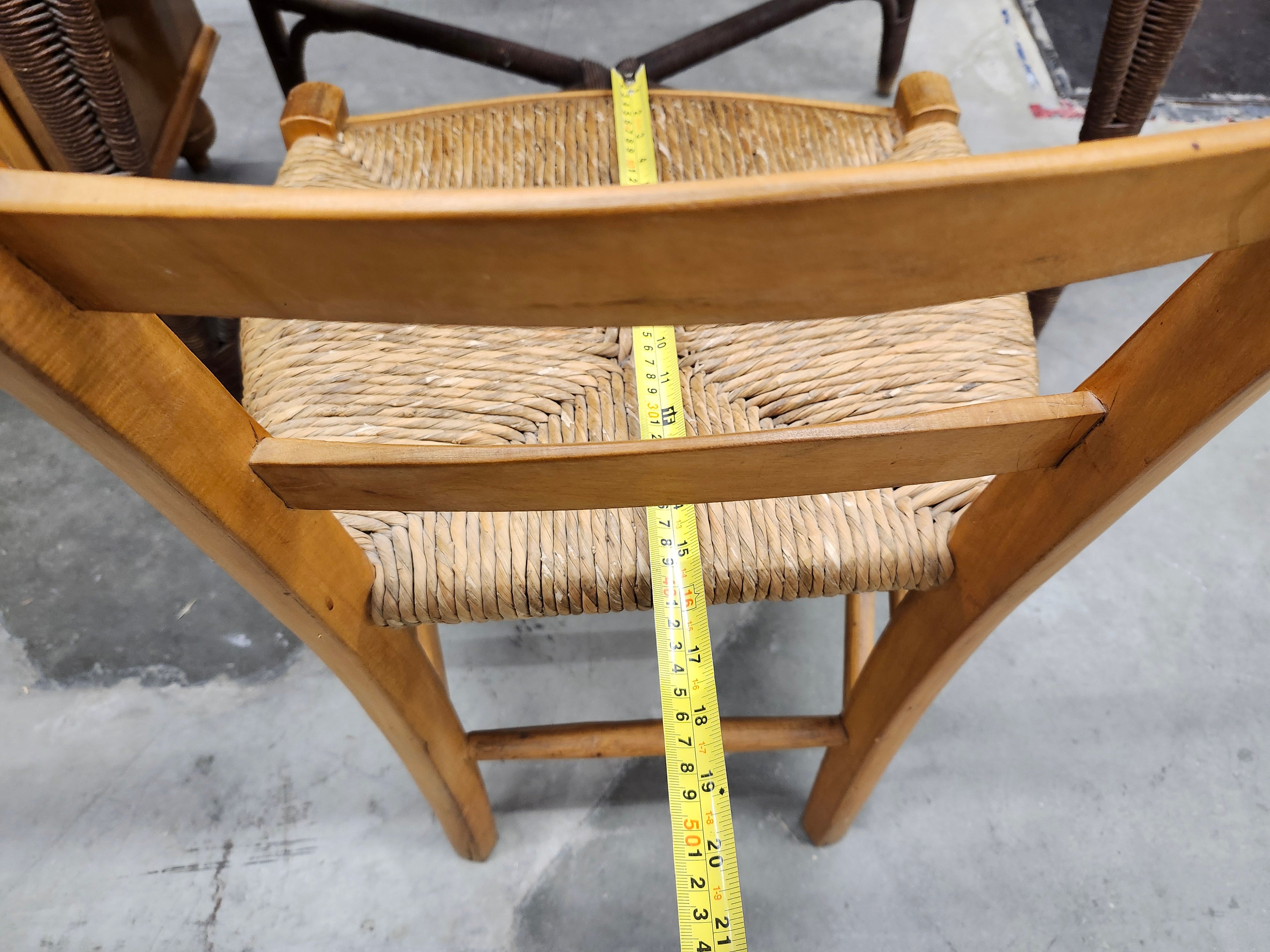 Wicker / bamboo table & chair