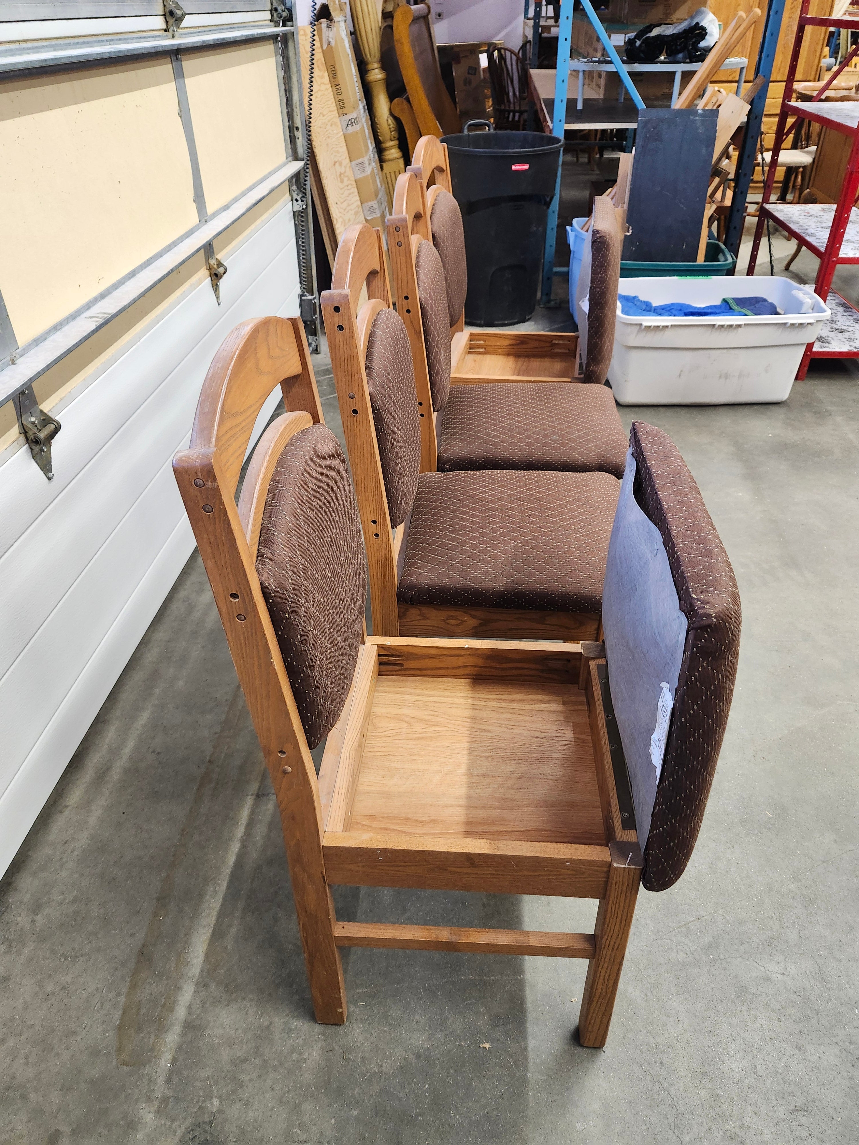 X4 chairs with storage under seat