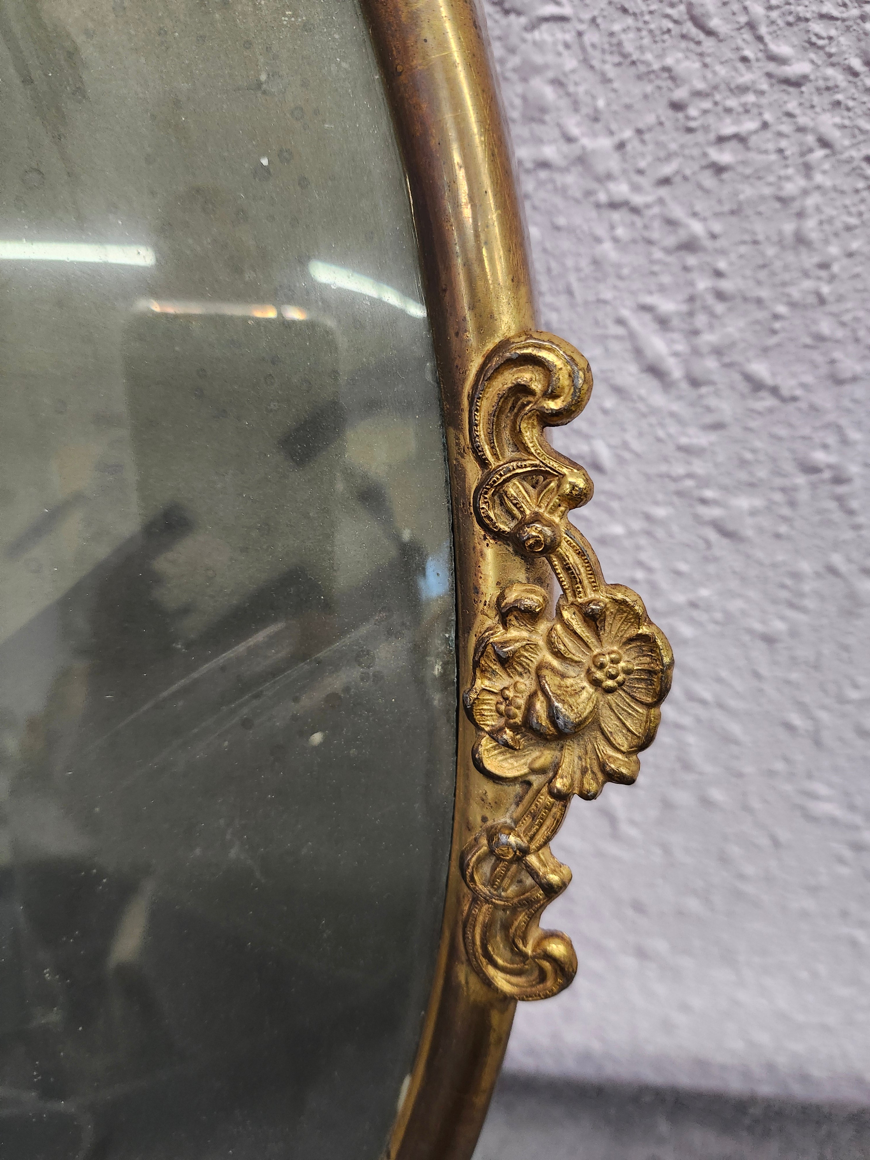 Antique brass picture frame