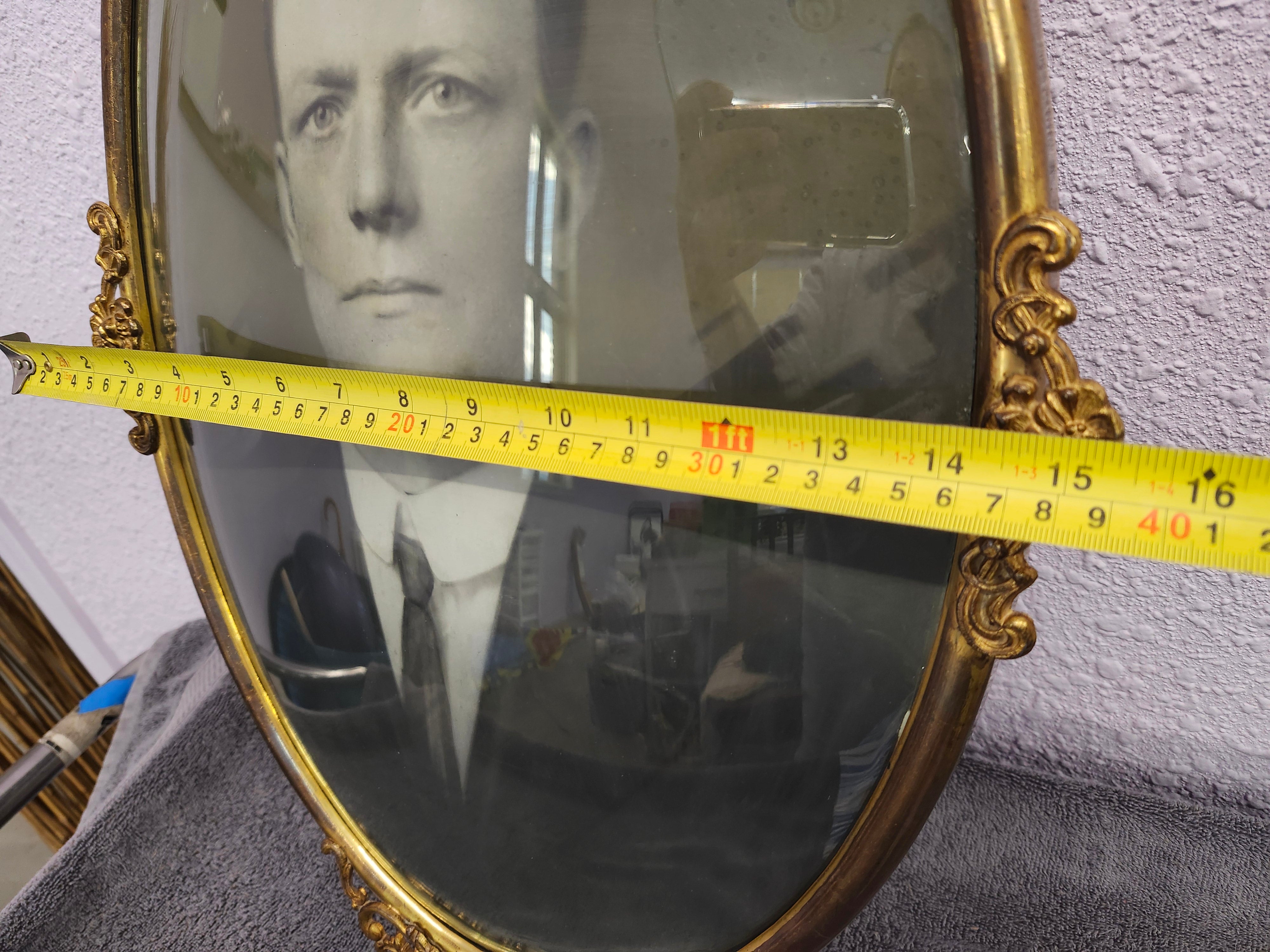 Antique brass picture frame