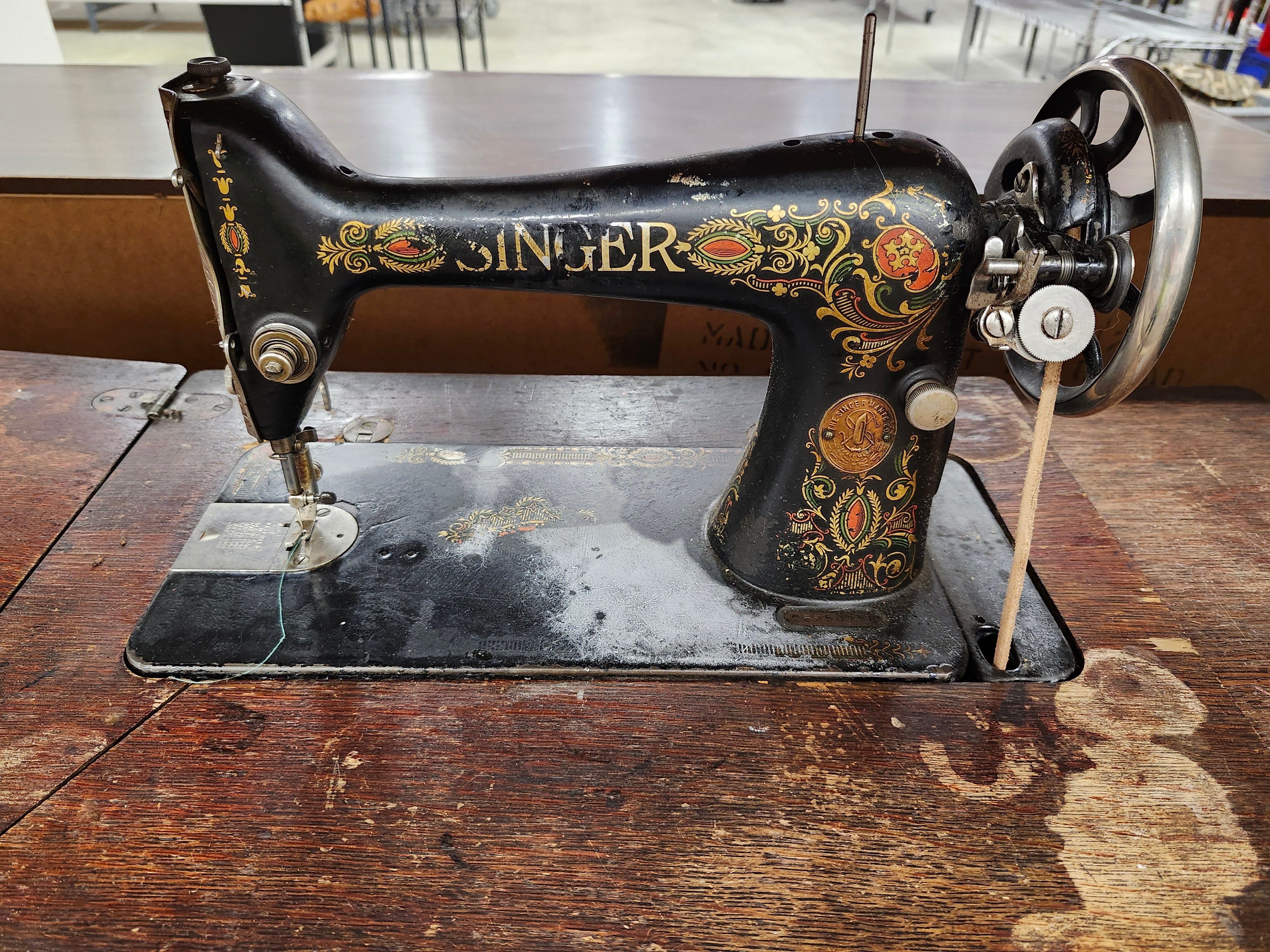 Singer foot driven sewing machine