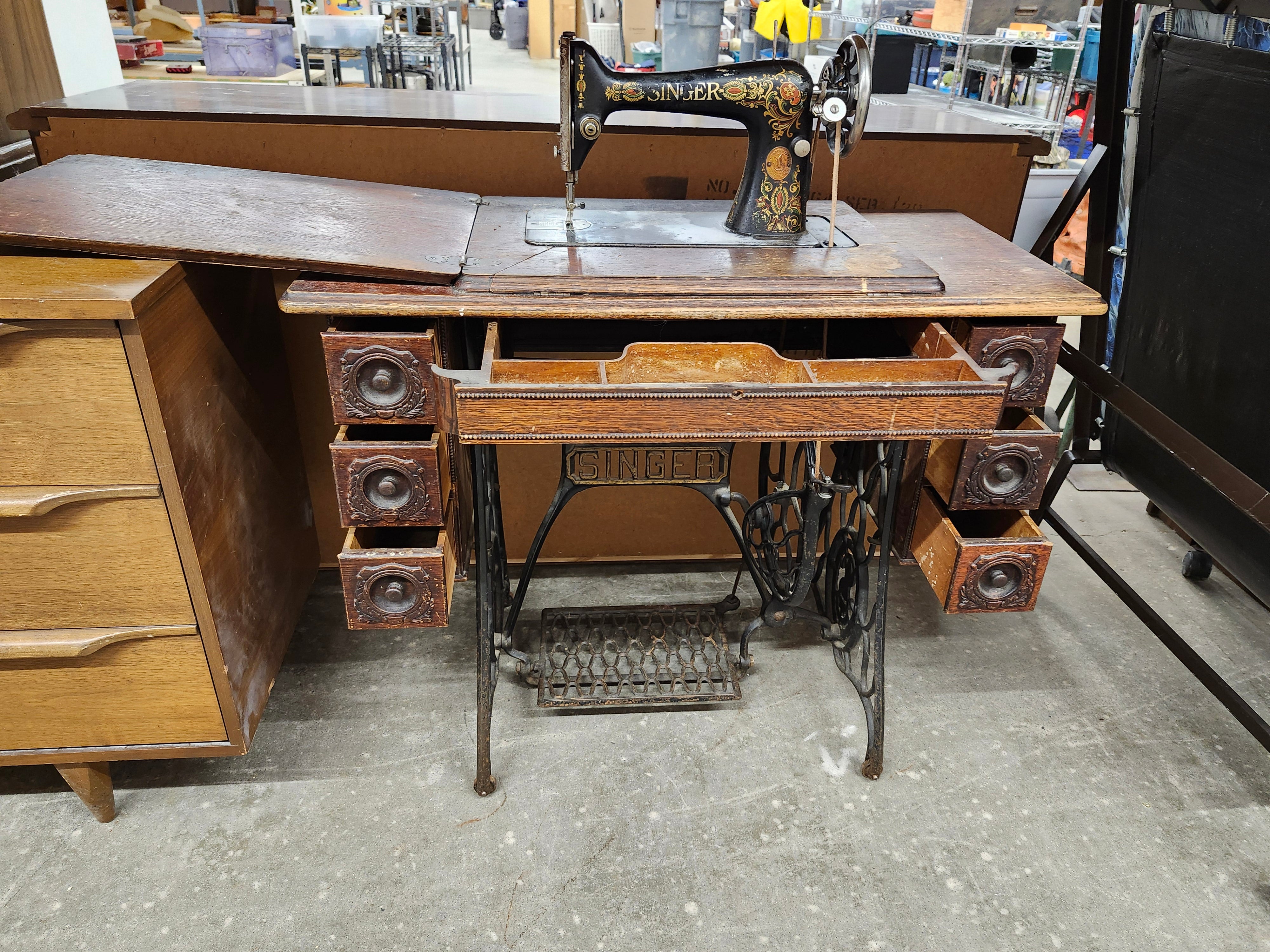 Singer foot driven sewing machine