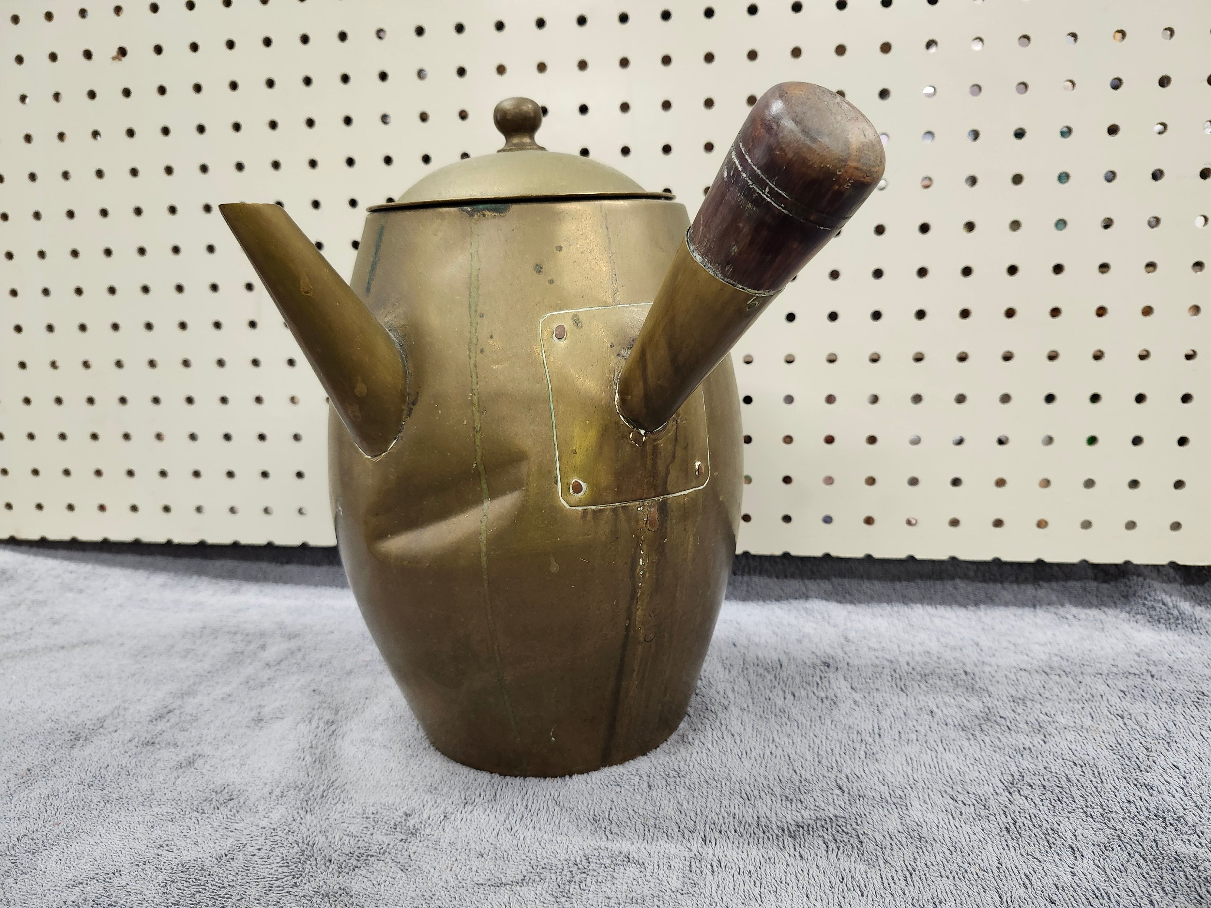 Brass kyusu Turkish tea / coffee pot / kettle