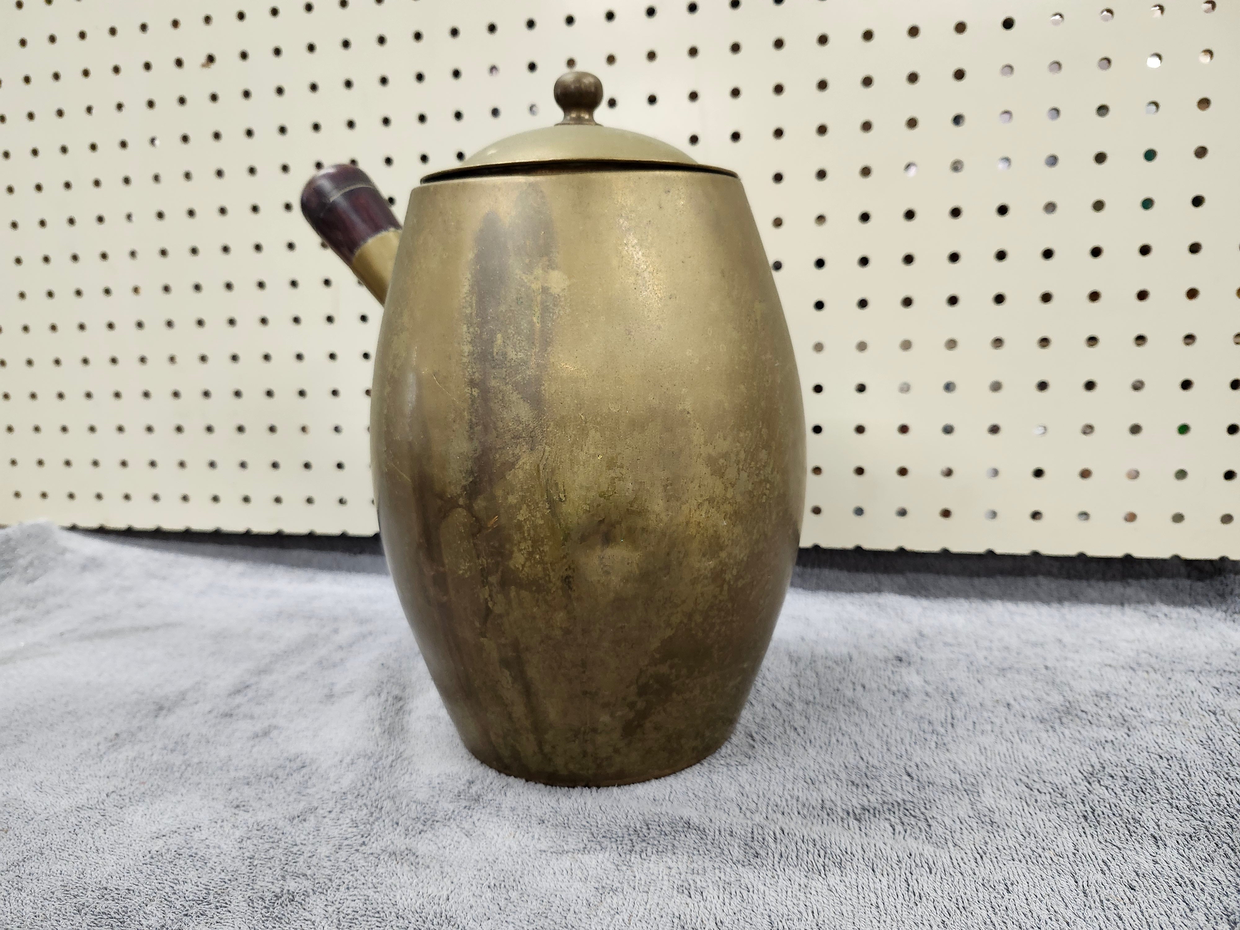 Brass kyusu Turkish tea / coffee pot / kettle