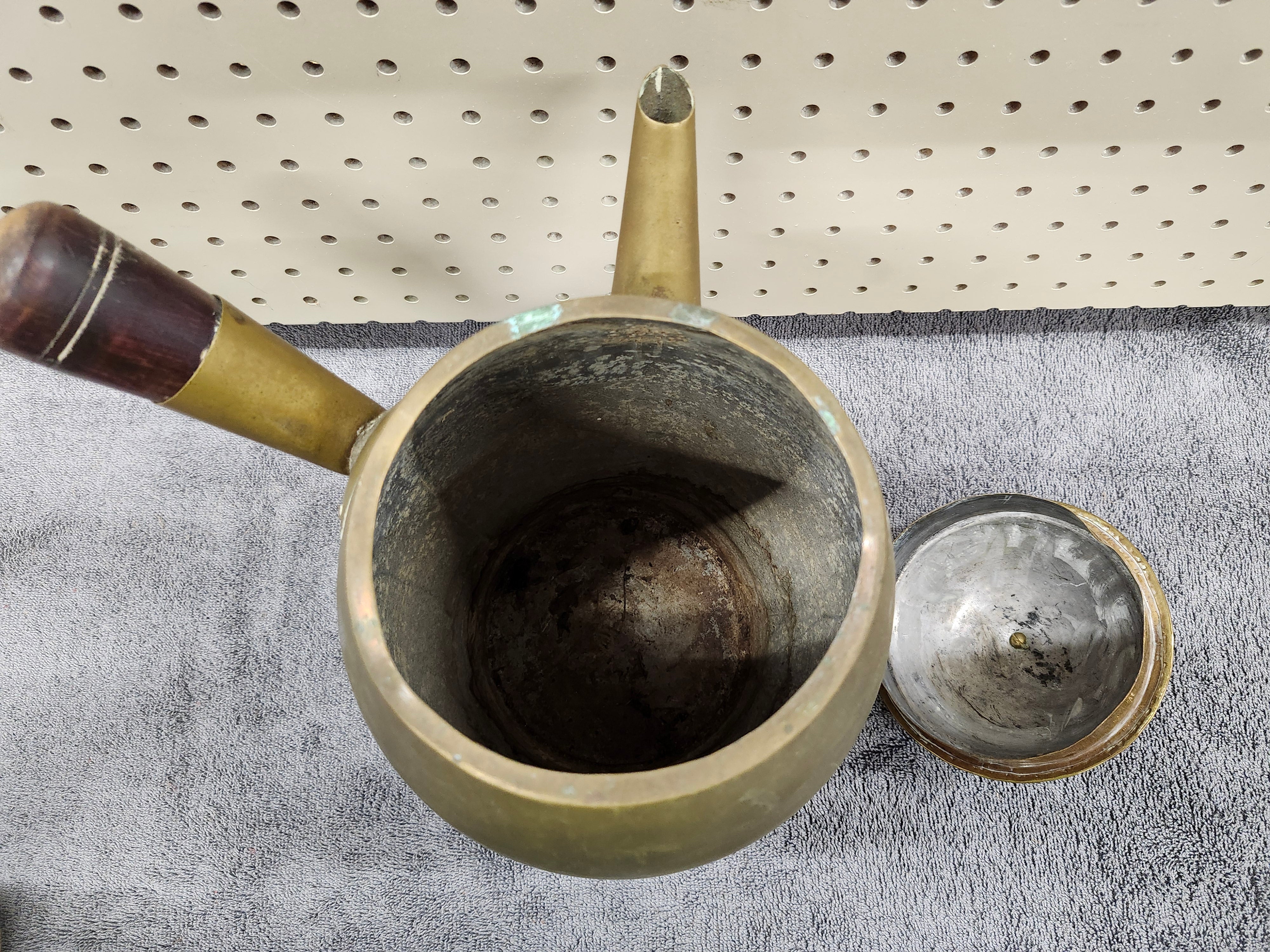 Brass kyusu Turkish tea / coffee pot / kettle