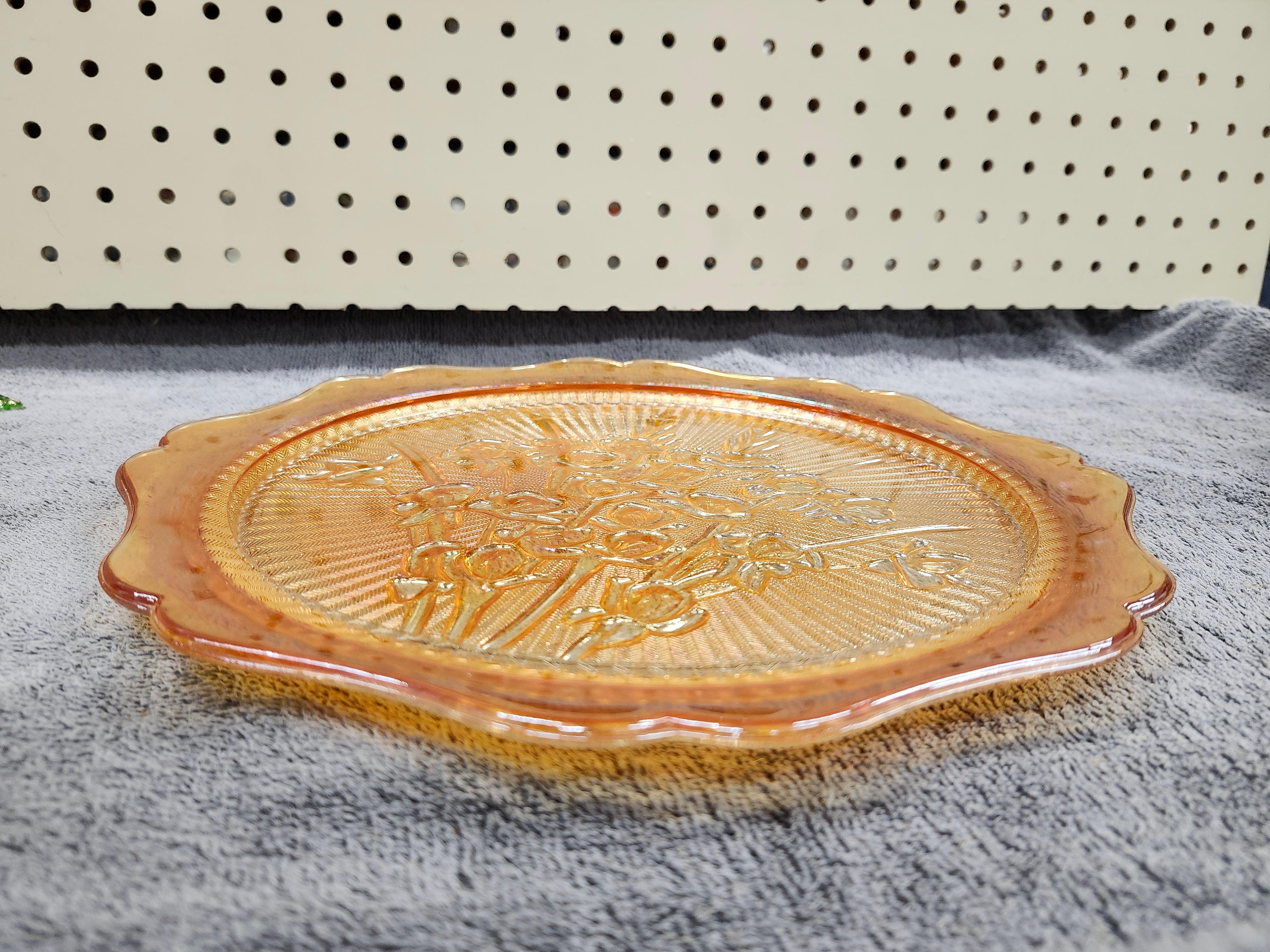 Carnival glass plater