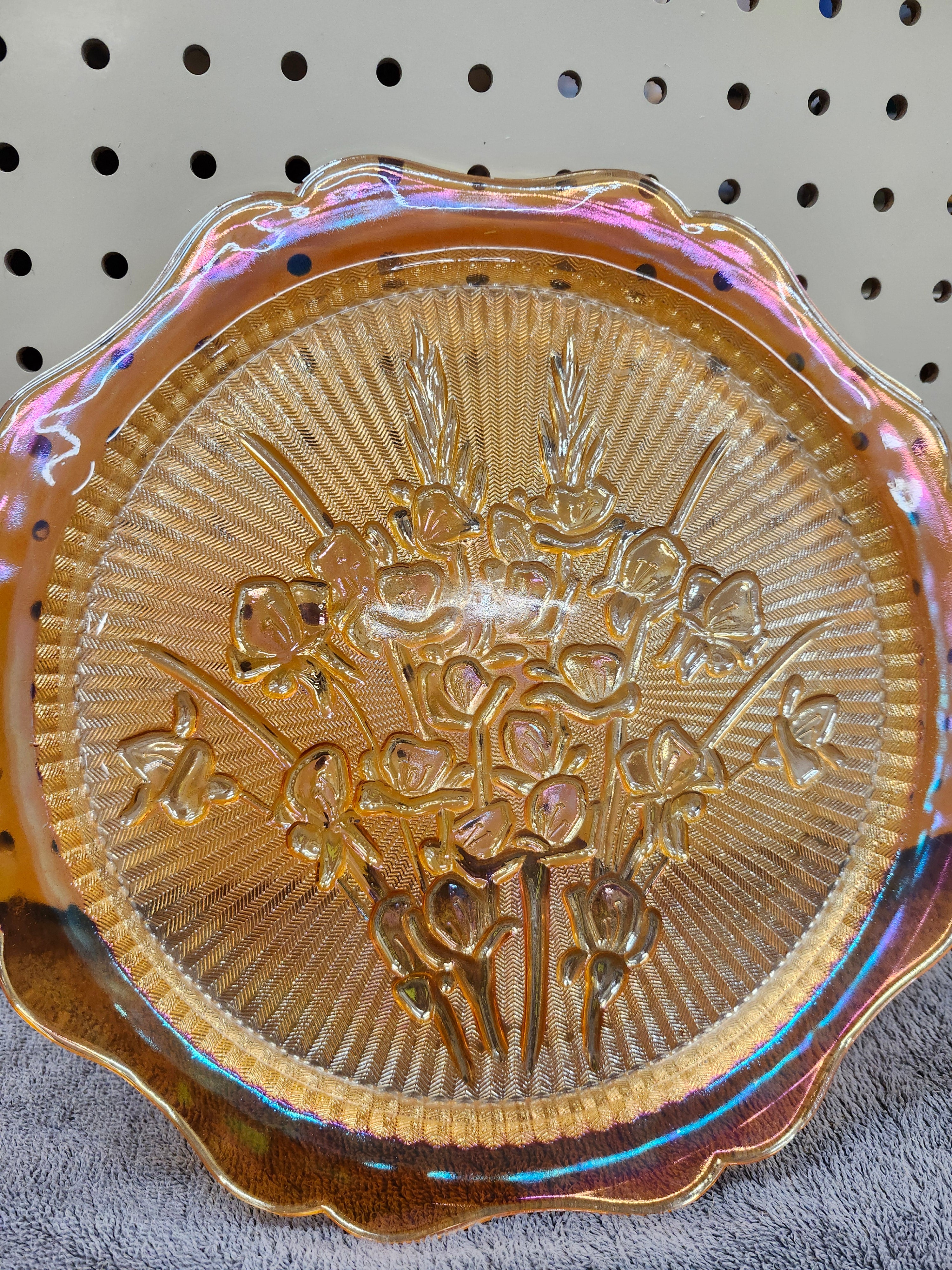 Carnival glass plater