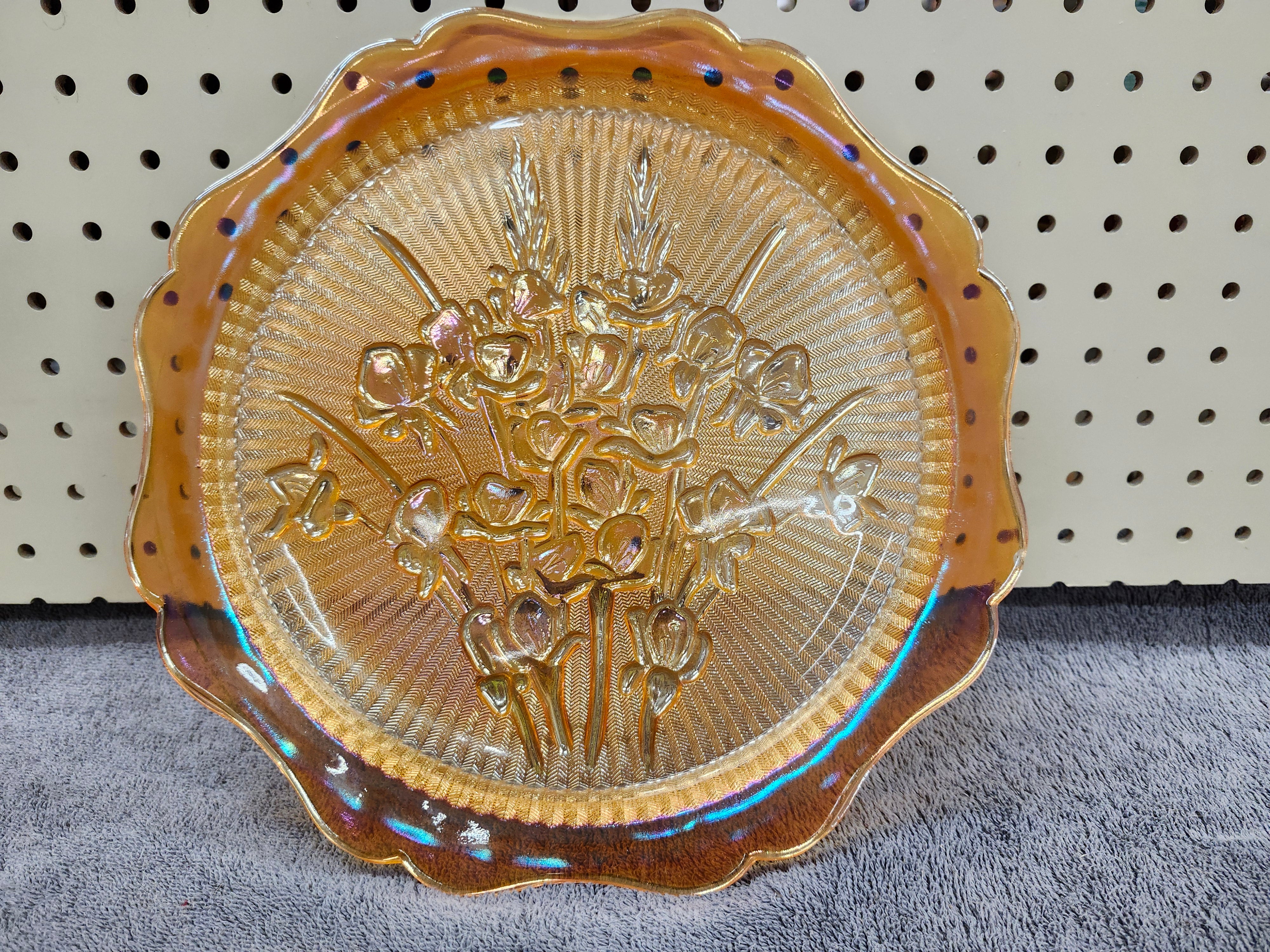 Carnival glass plater