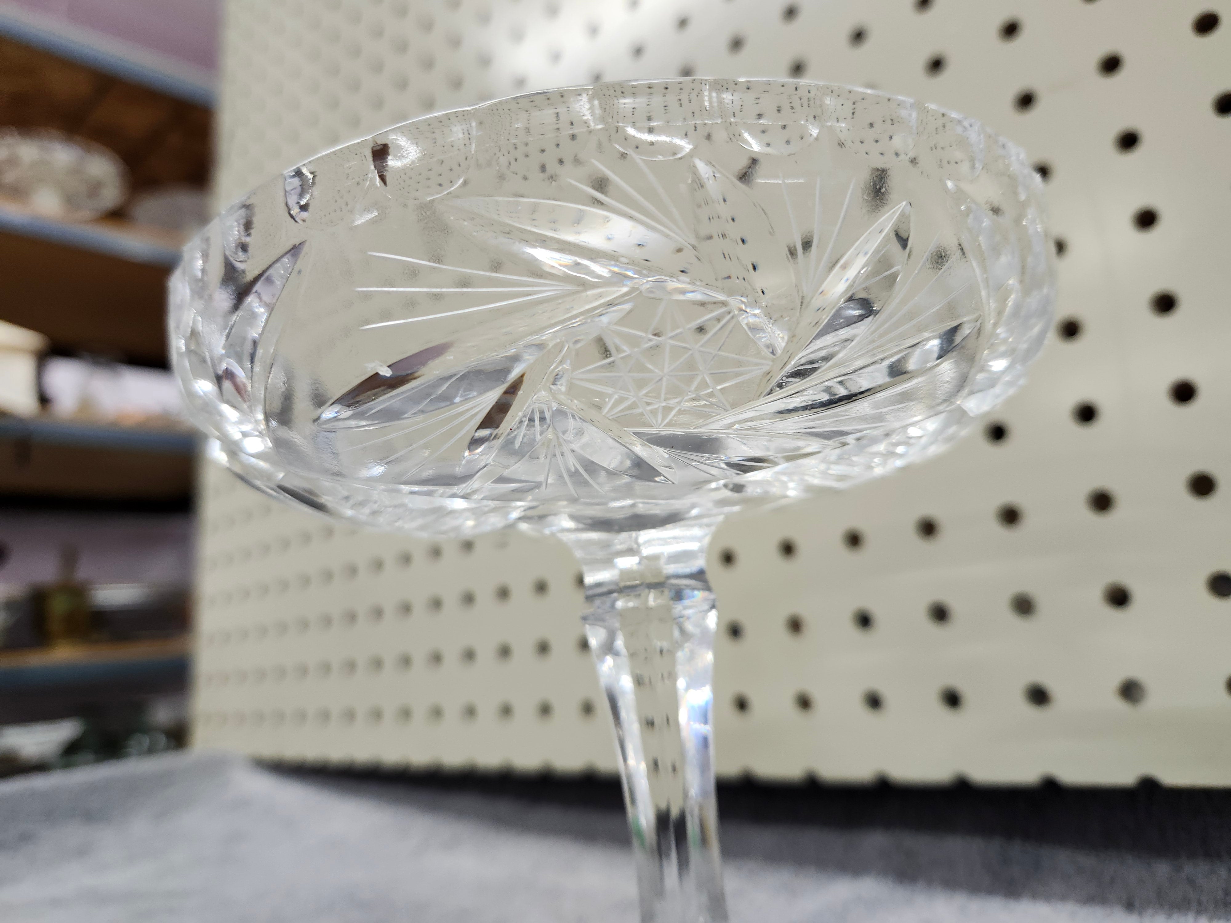 Pinwheel crystal candy dish