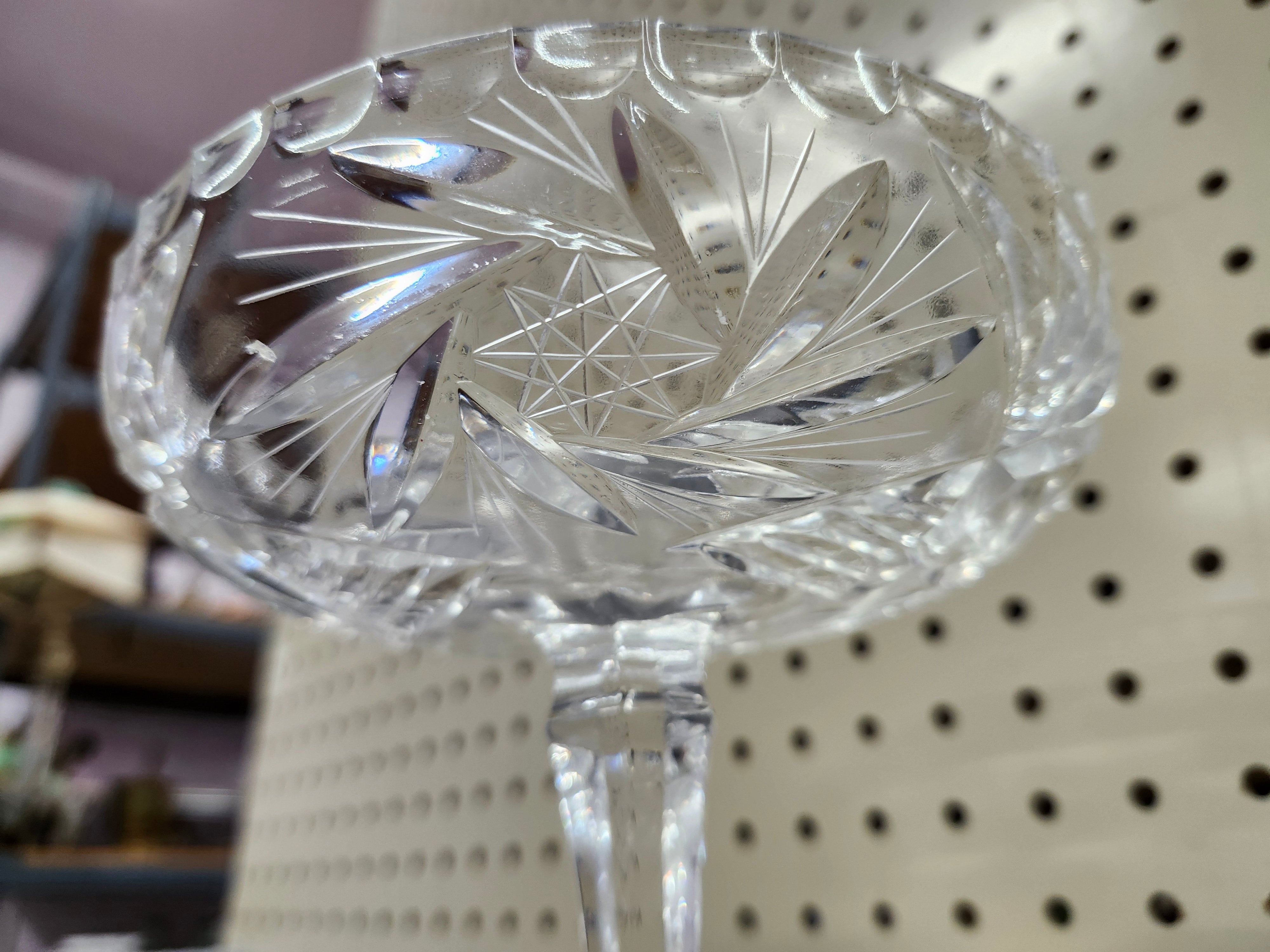 Pinwheel crystal candy dish