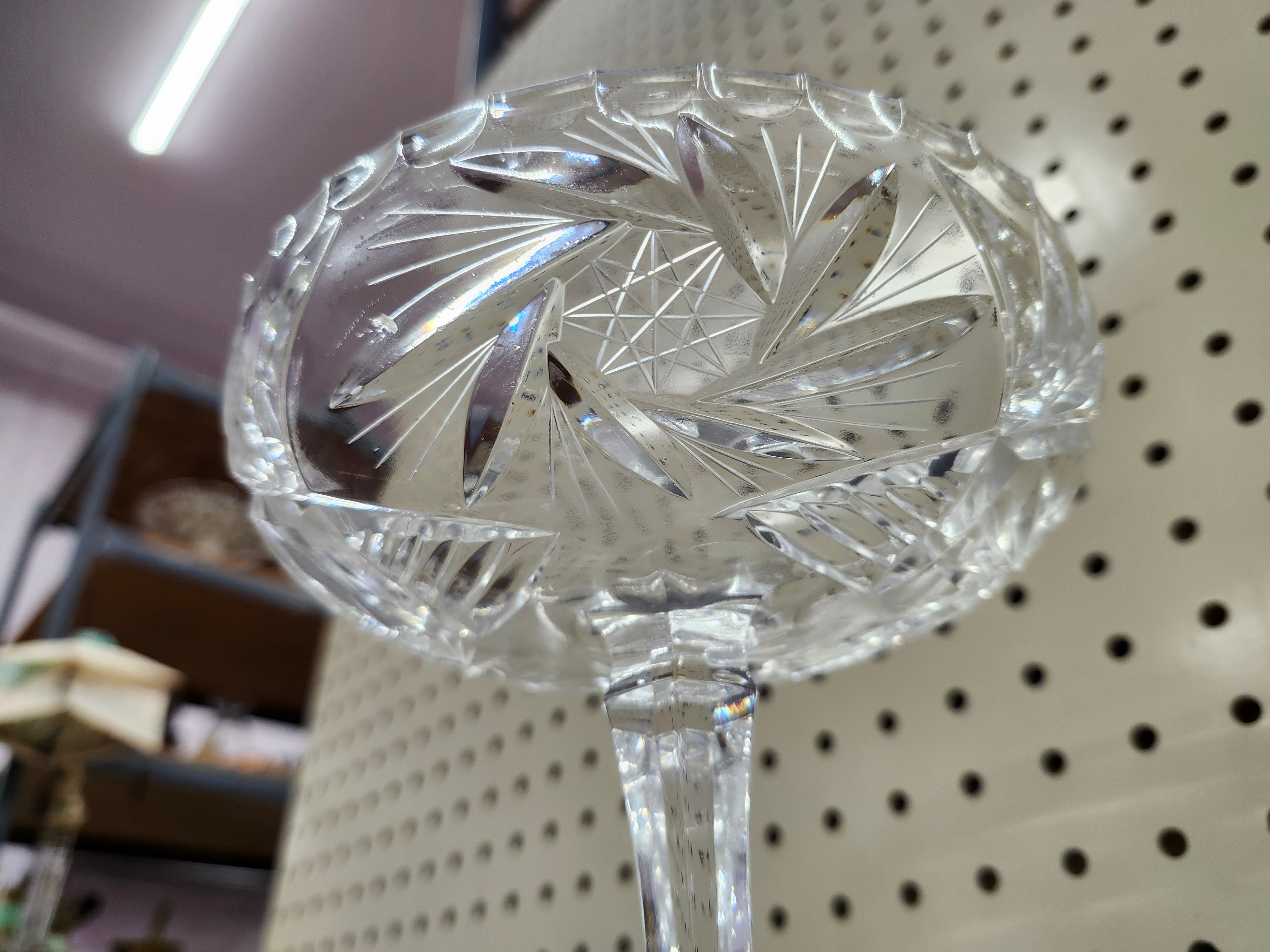 Pinwheel crystal candy dish