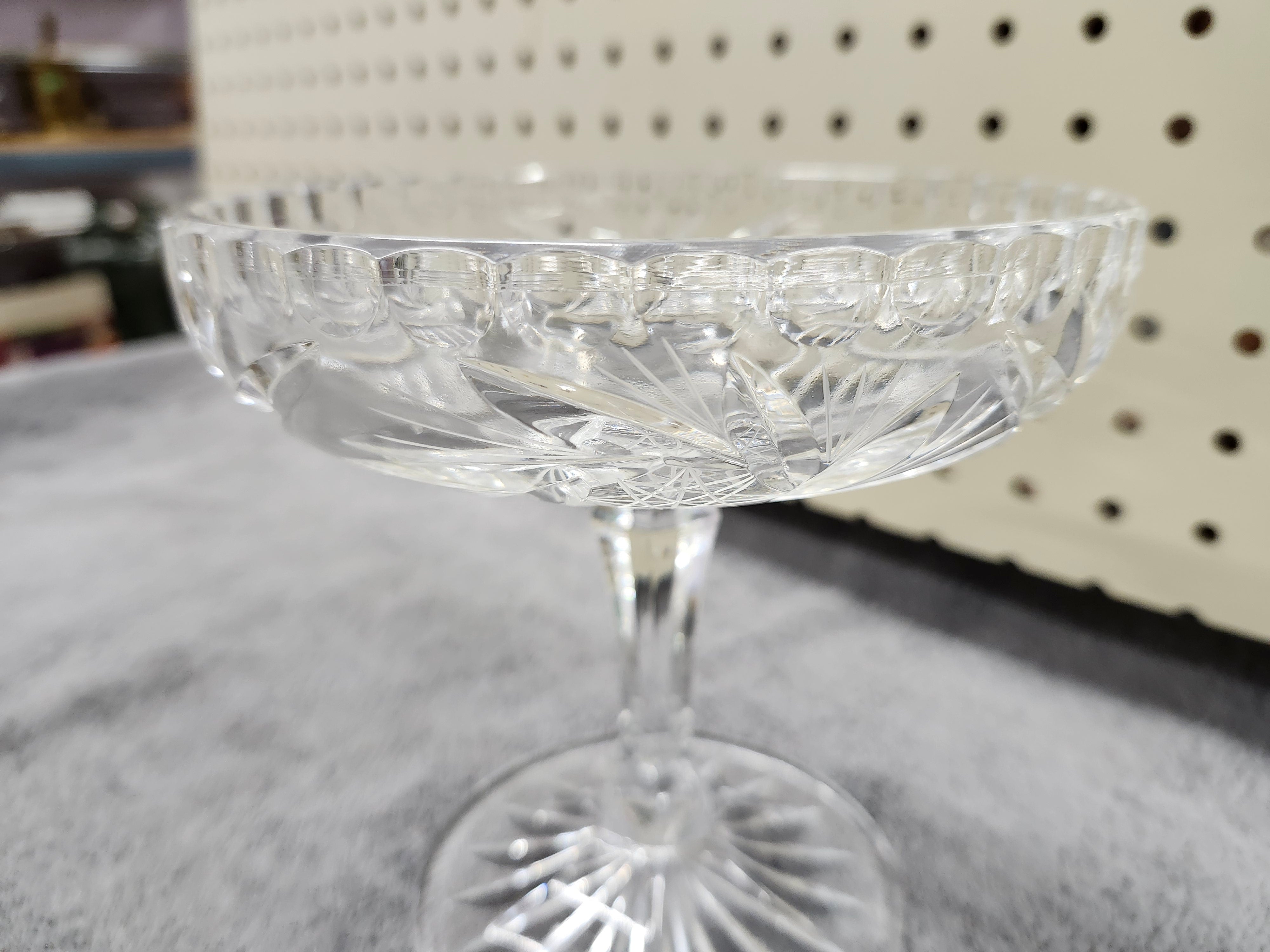 Pinwheel crystal candy dish