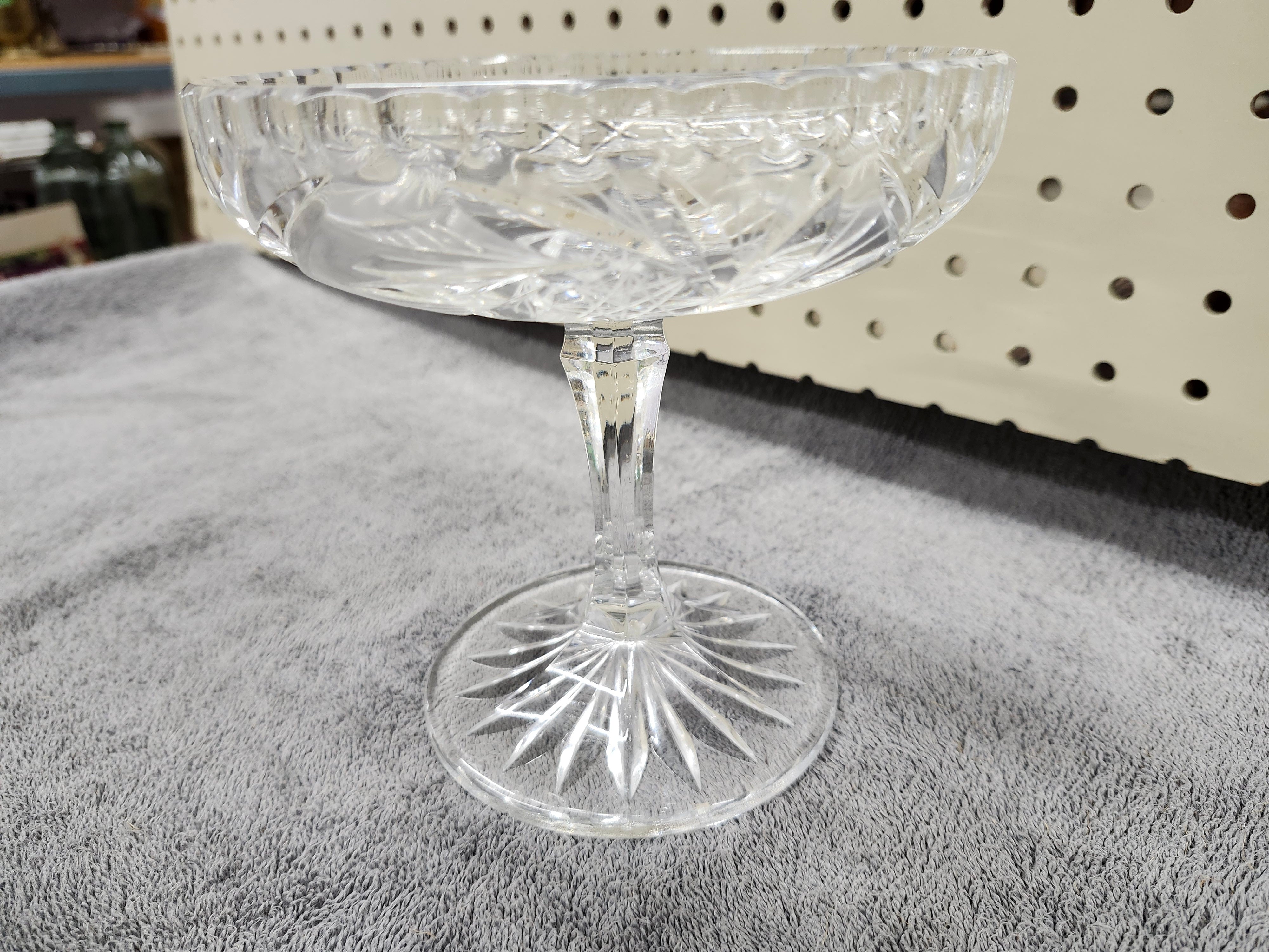 Pinwheel crystal candy dish