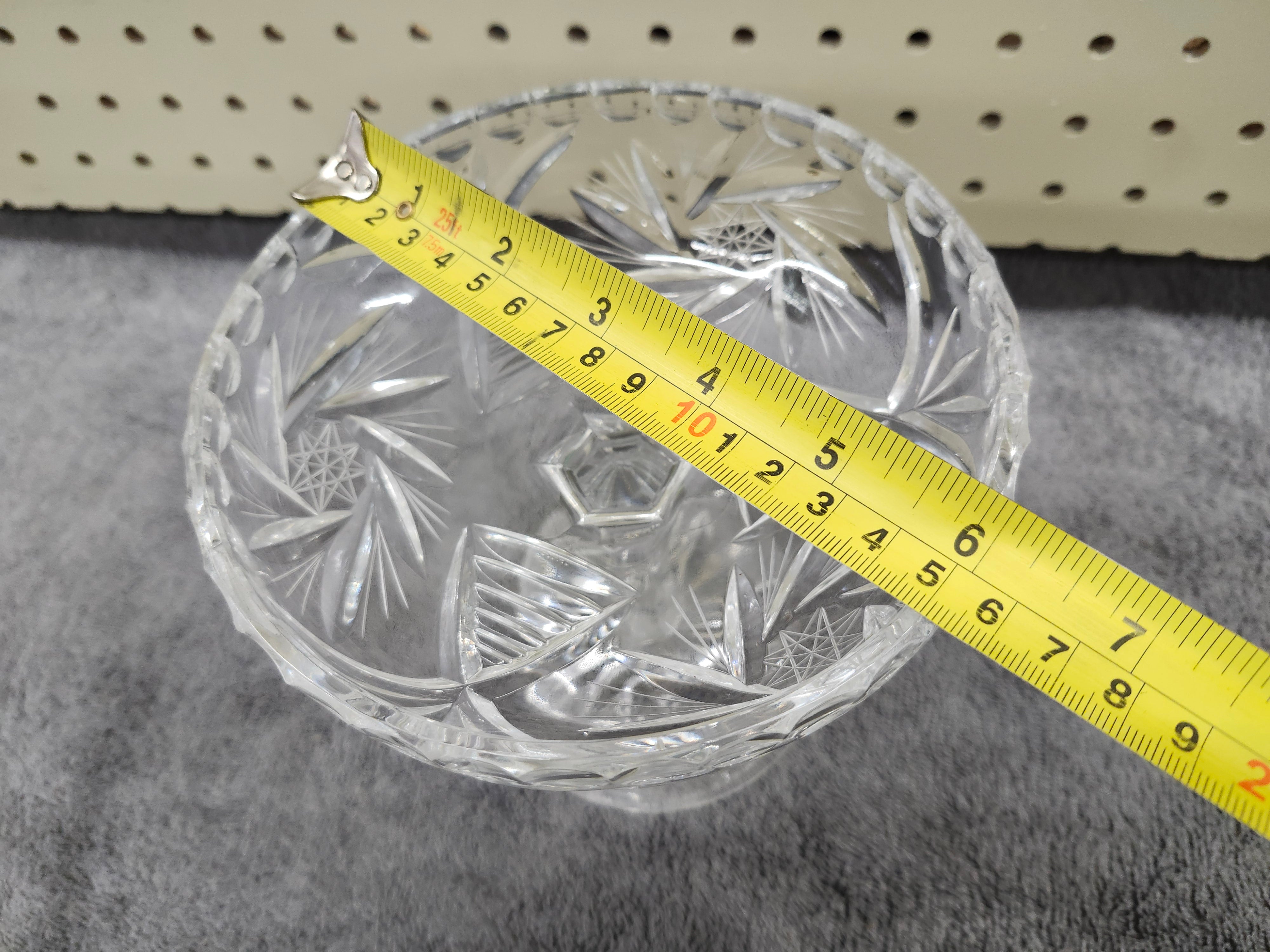 Pinwheel crystal candy dish