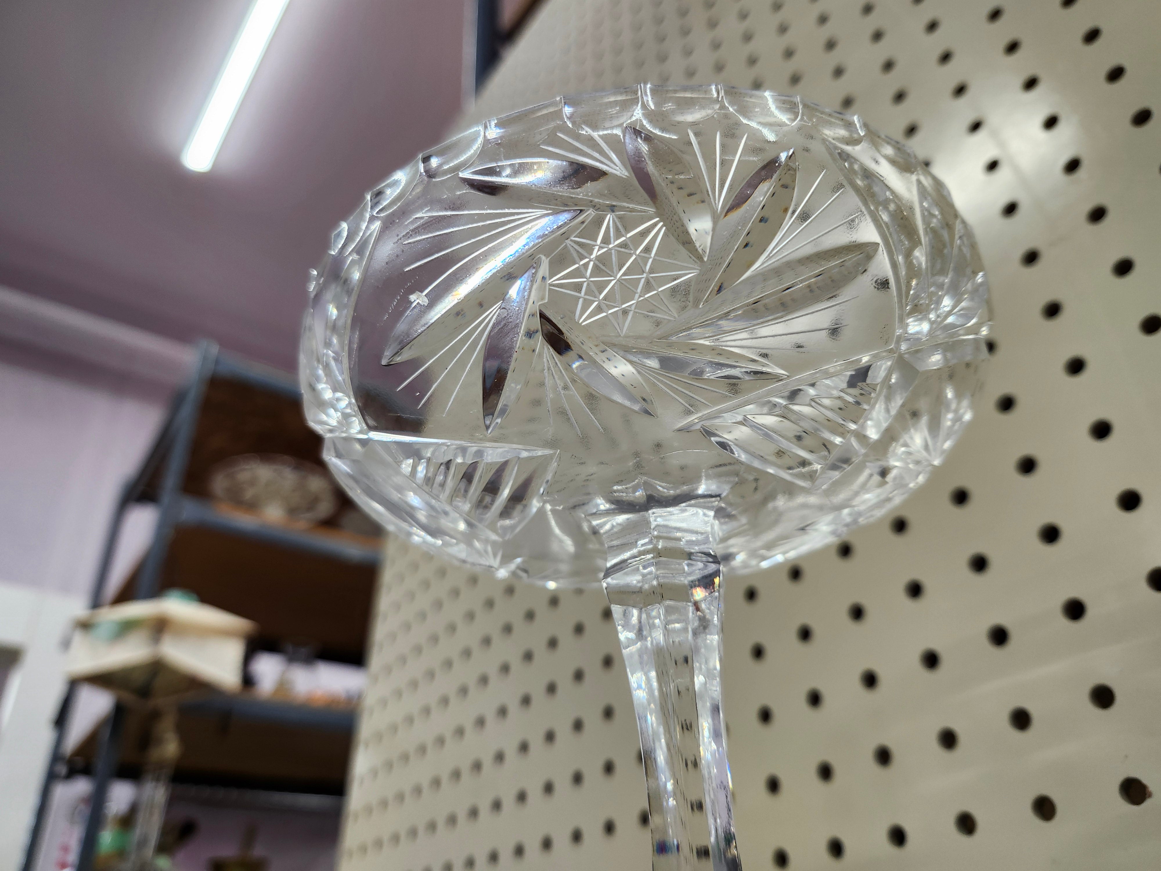 Pinwheel crystal candy dish