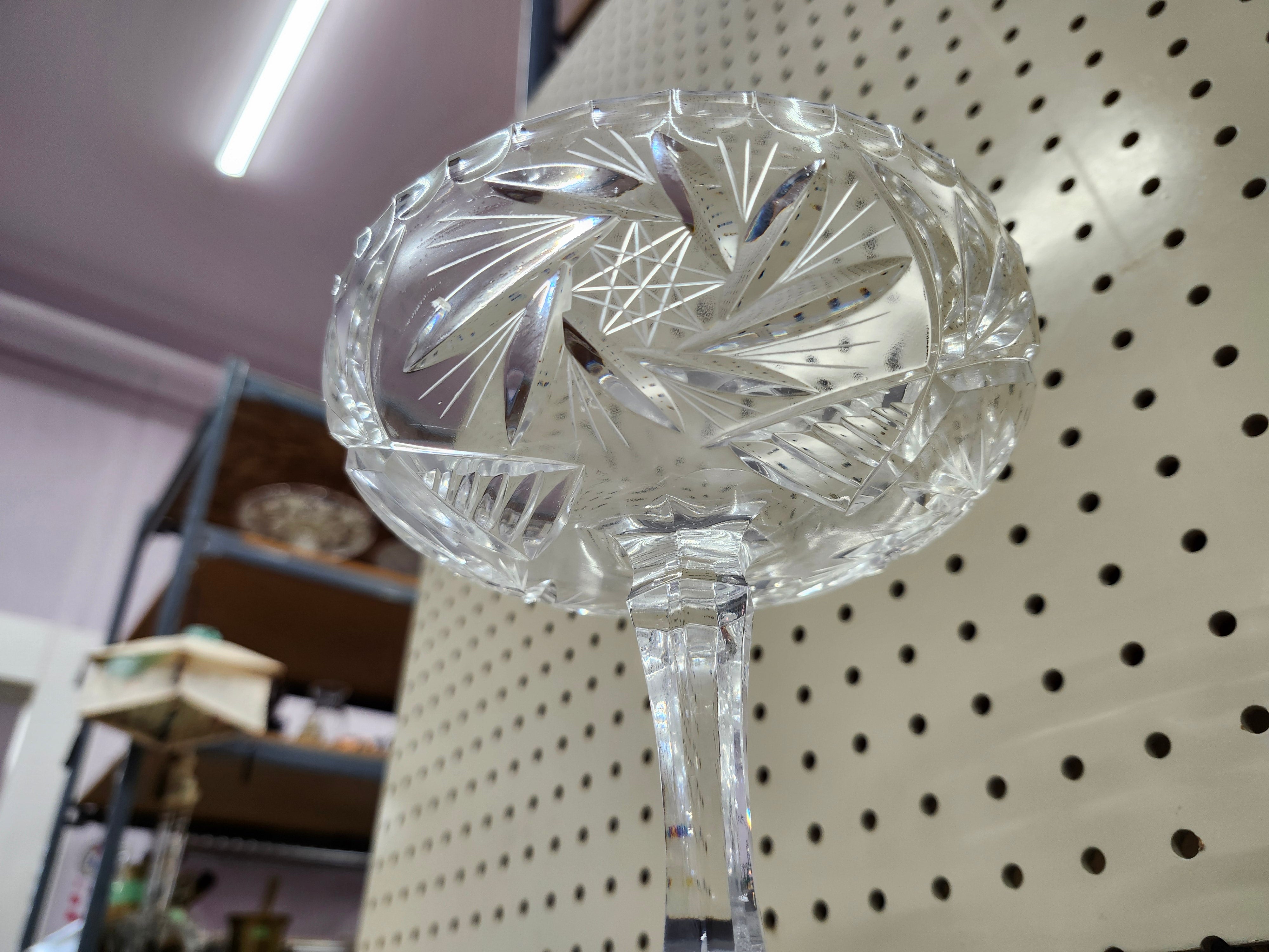 Pinwheel crystal candy dish