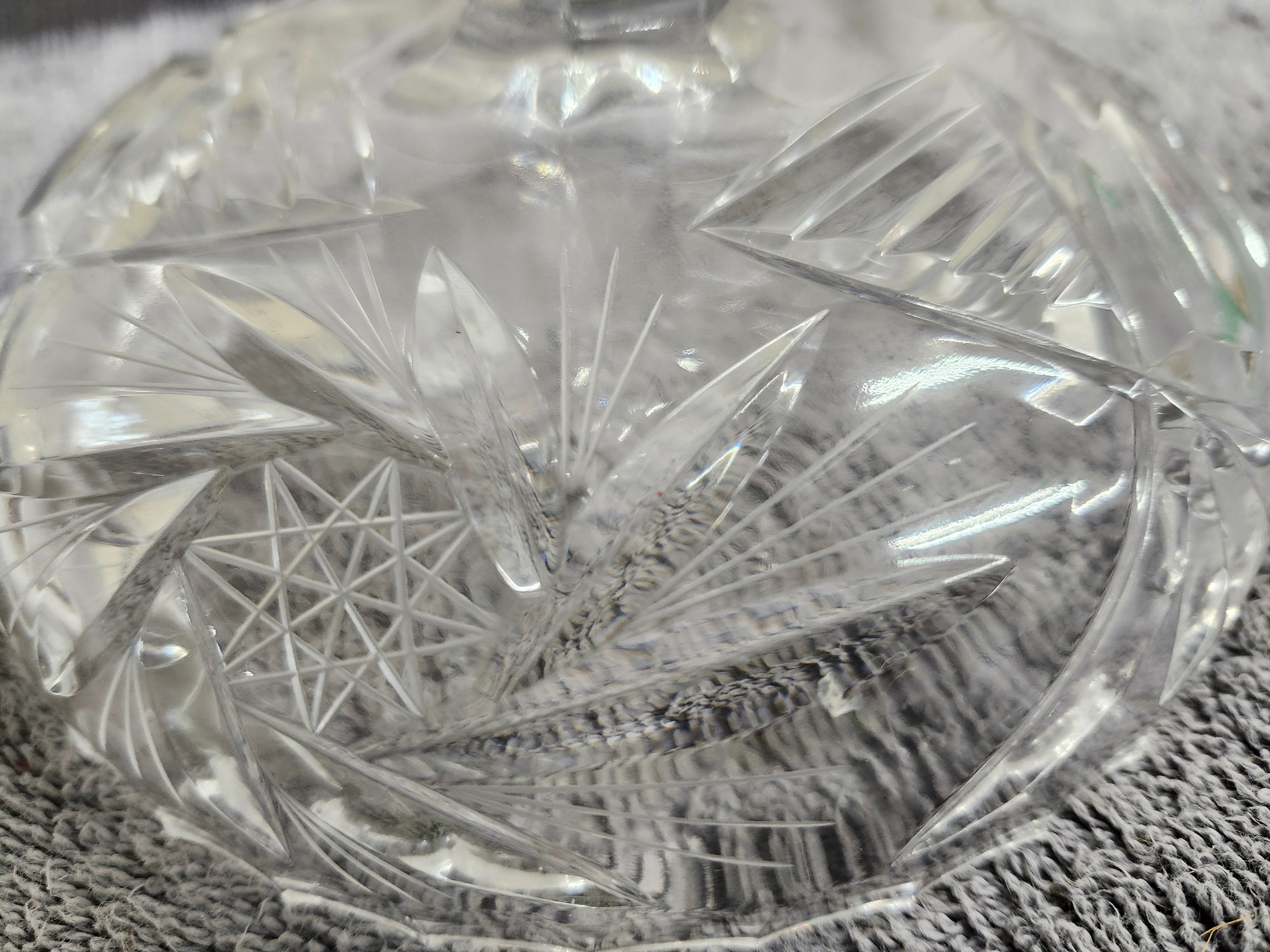 Pinwheel crystal candy dish