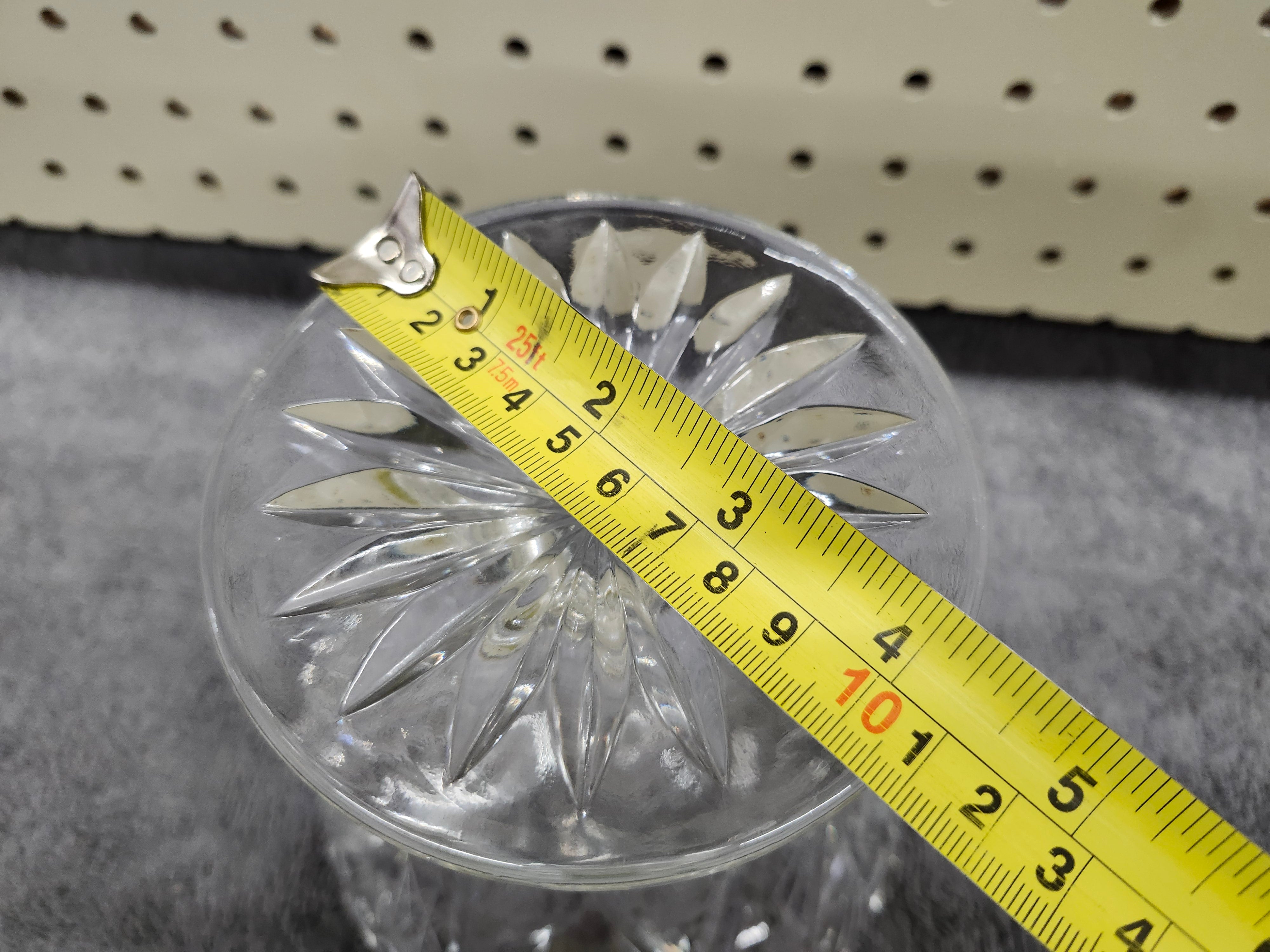 Pinwheel crystal candy dish