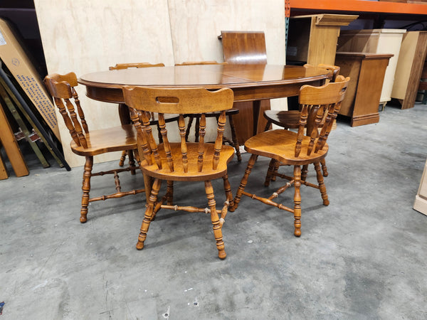 Dining set with 1 leaf & 6 chairs
