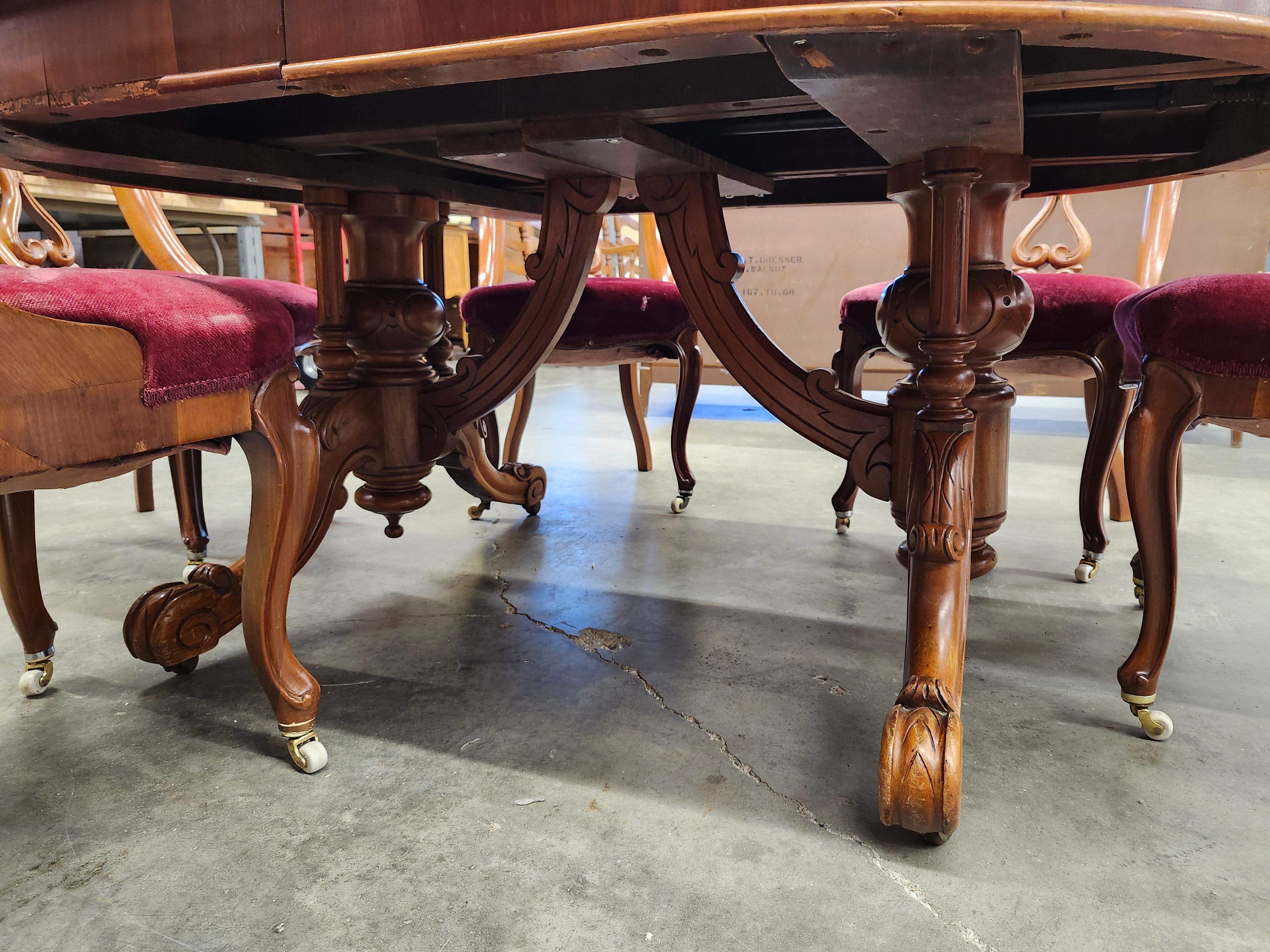 1908 Dining set with 6 chairs