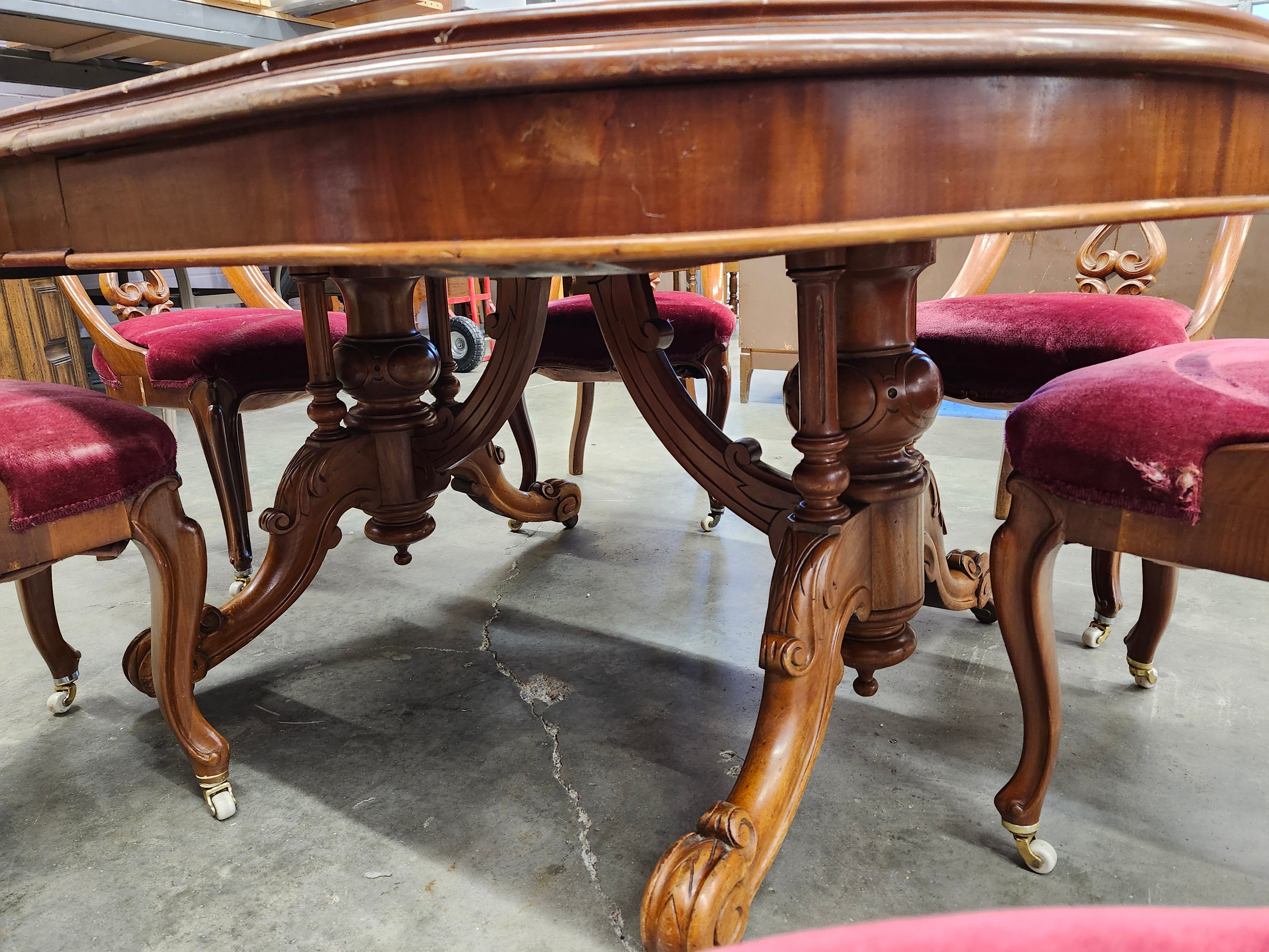1908 Dining set with 6 chairs